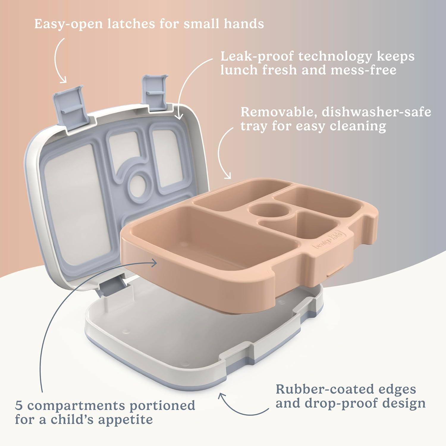 imageBentgo Kids 5Compartment LeakProof BentoStyle Lunch Box Whimsy amp Wonder Collection Ideal for Ages 37 DropProof amp Durable Dishwasher Safe amp PFAS amp BPAFree Materials Geo SpeckleChecker Gradient