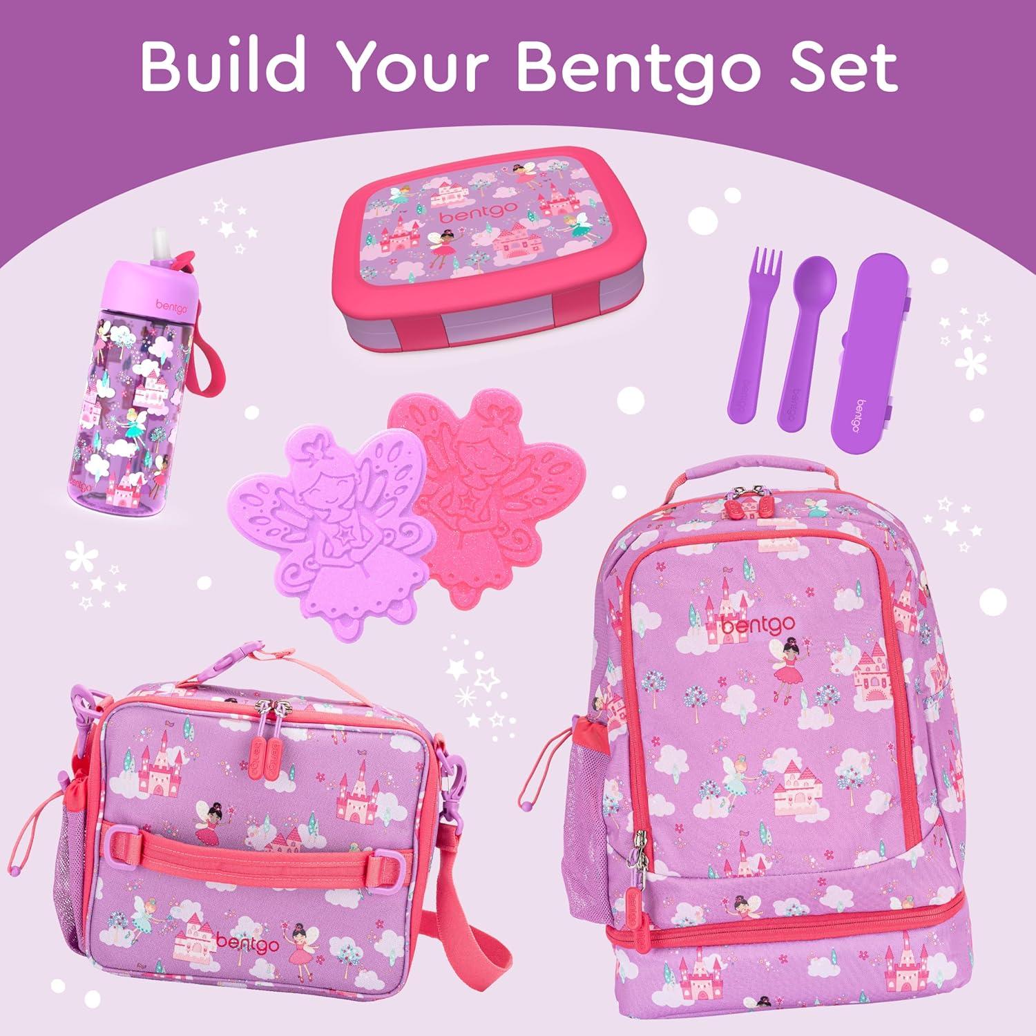 imageBentgo Kids 5Compartment LeakProof BentoStyle Lunch Box Whimsy amp Wonder Collection Ideal for Ages 37 DropProof amp Durable Dishwasher Safe amp PFAS amp BPAFree Materials Geo SpeckleFairies