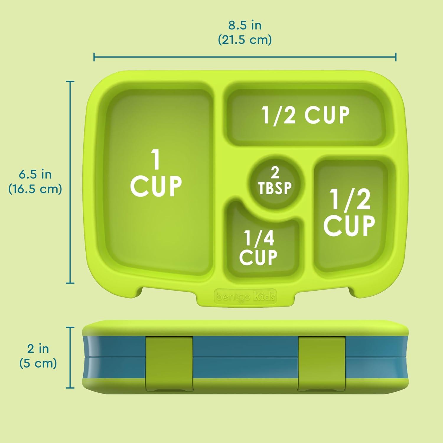 imageBentgo Kids 5Compartment LeakProof BentoStyle Lunch Box Whimsy amp Wonder Collection Ideal for Ages 37 DropProof amp Durable Dishwasher Safe amp PFAS amp BPAFree Materials Geo SpeckleSubmarine