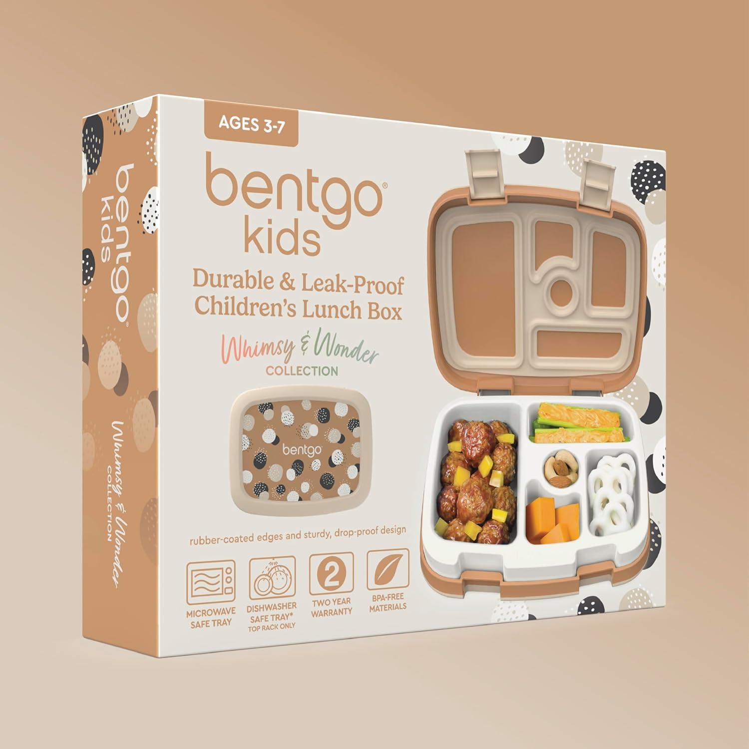 imageBentgo Kids 5Compartment LeakProof BentoStyle Lunch Box Whimsy amp Wonder Collection Ideal for Ages 37 DropProof amp Durable Dishwasher Safe amp PFAS amp BPAFree Materials Geo SpeckleSpots Dots