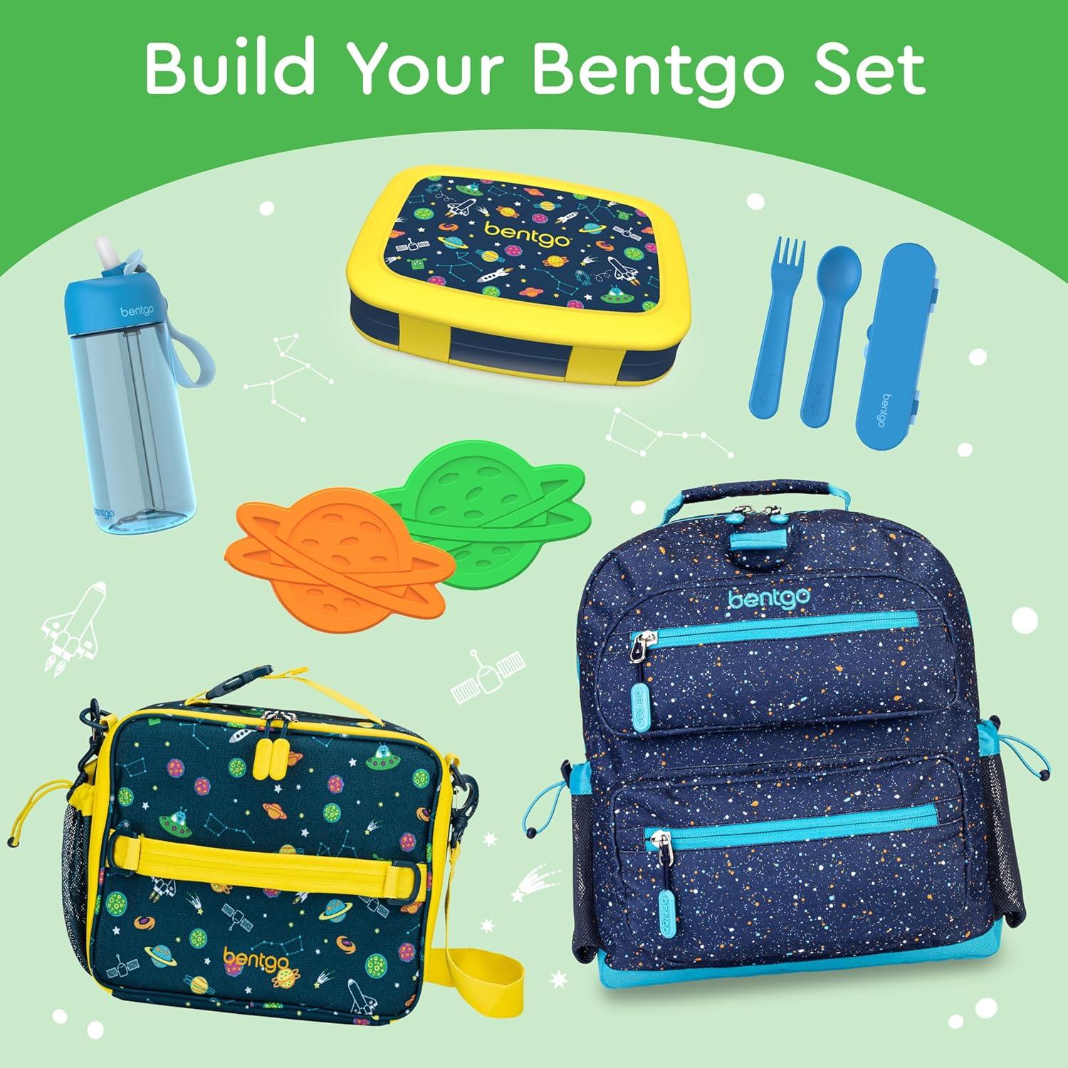 imageBentgo Kids 5Compartment LeakProof BentoStyle Lunch Box Whimsy amp Wonder Collection Ideal for Ages 37 DropProof amp Durable Dishwasher Safe amp PFAS amp BPAFree Materials Geo SpeckleSpace