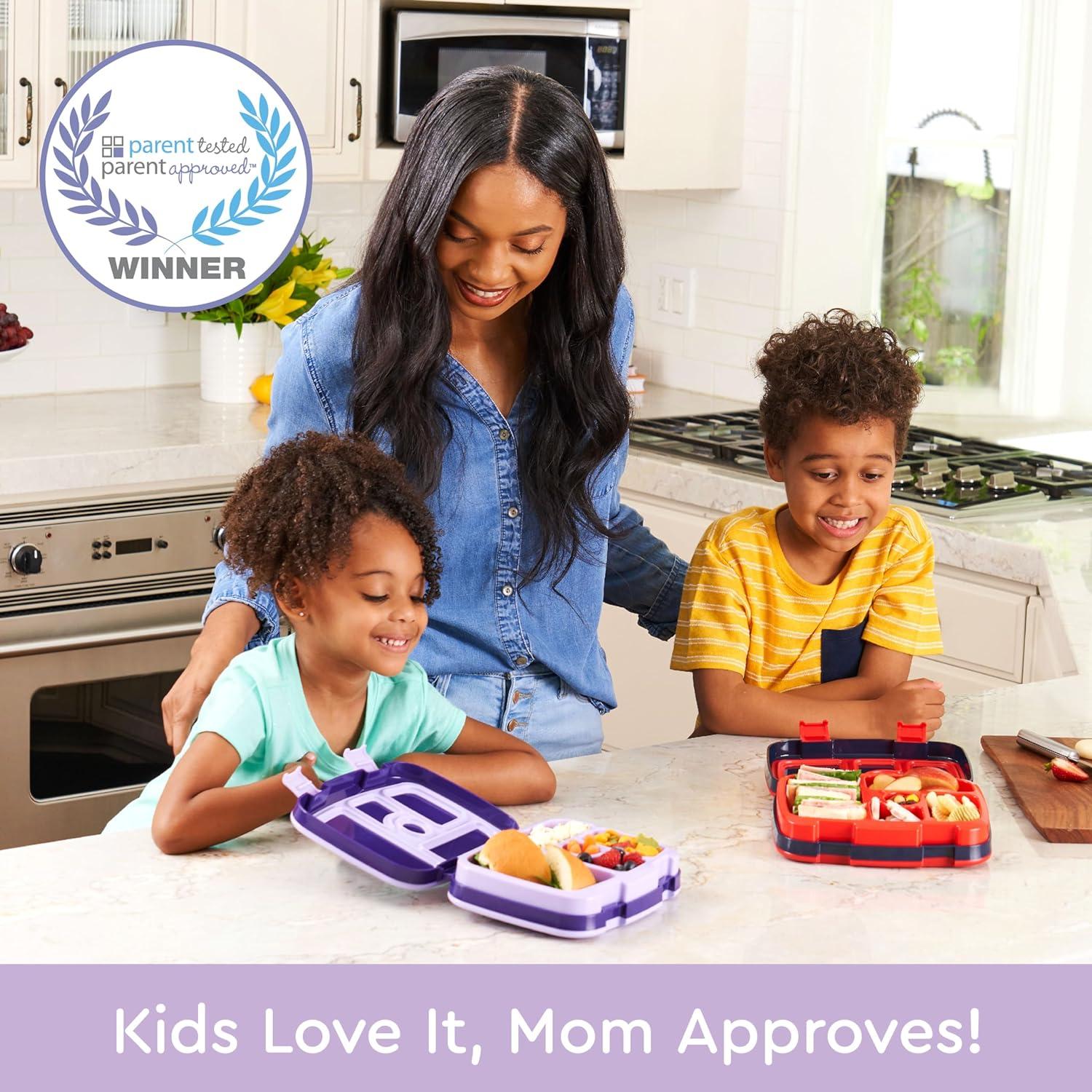imageBentgo Kids 5Compartment LeakProof BentoStyle Lunch Box Whimsy amp Wonder Collection Ideal for Ages 37 DropProof amp Durable Dishwasher Safe amp PFAS amp BPAFree Materials Geo SpeckleUnicorn