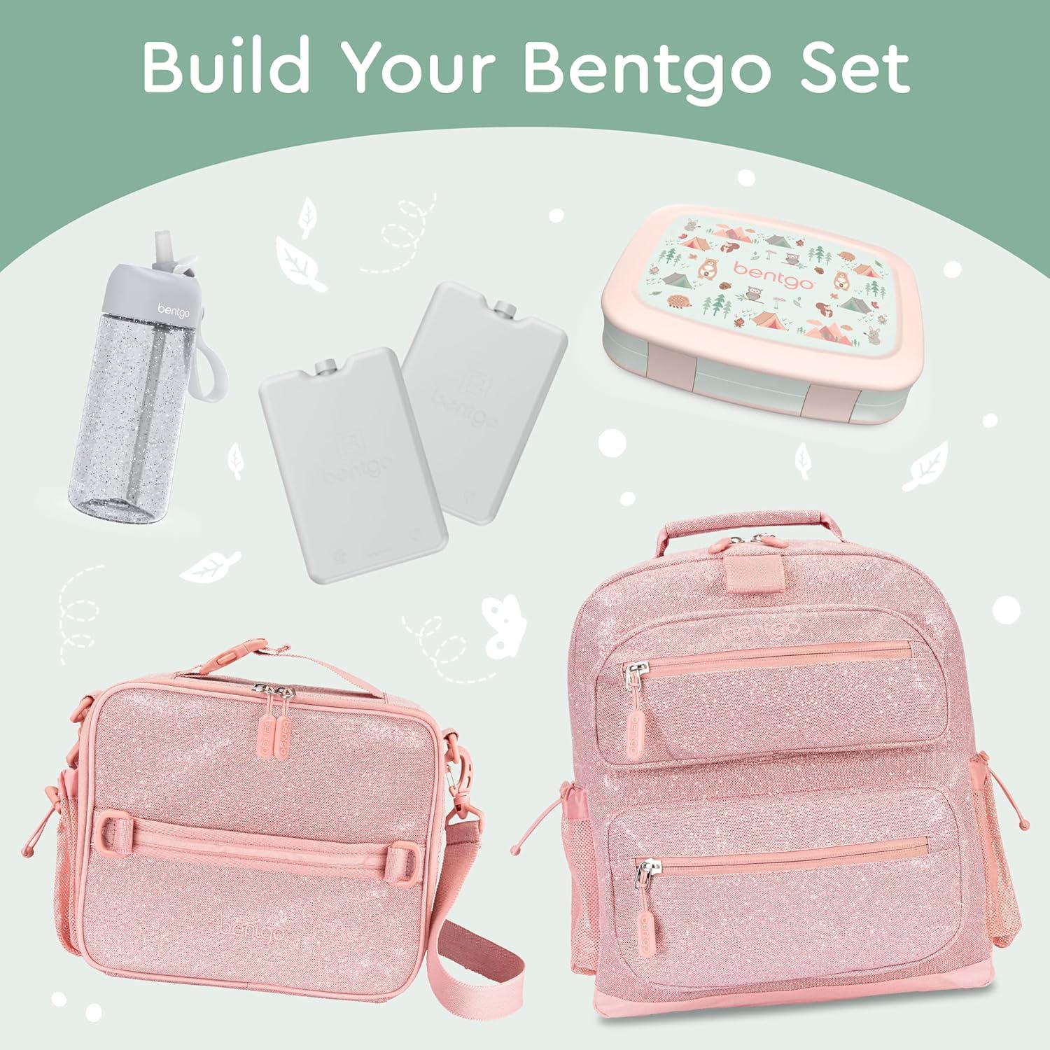 imageBentgo Kids 5Compartment LeakProof BentoStyle Lunch Box Whimsy amp Wonder Collection Ideal for Ages 37 DropProof amp Durable Dishwasher Safe amp PFAS amp BPAFree Materials Geo SpeckleNature Adventure