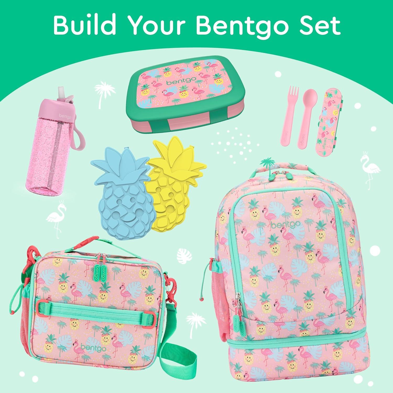 imageBentgo Kids 5Compartment LeakProof BentoStyle Lunch Box Whimsy amp Wonder Collection Ideal for Ages 37 DropProof amp Durable Dishwasher Safe amp PFAS amp BPAFree Materials Geo SpeckleTropical