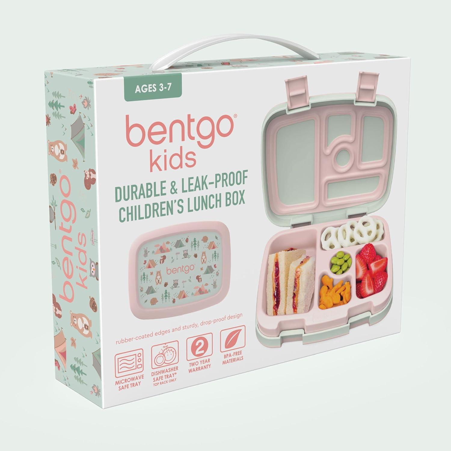 imageBentgo Kids 5Compartment LeakProof BentoStyle Lunch Box Whimsy amp Wonder Collection Ideal for Ages 37 DropProof amp Durable Dishwasher Safe amp PFAS amp BPAFree Materials Geo SpeckleNature Adventure