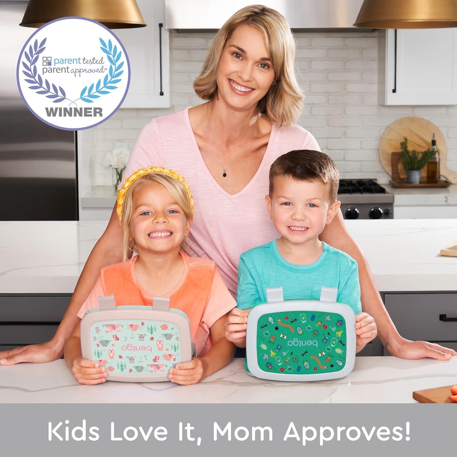 imageBentgo Kids 5Compartment LeakProof BentoStyle Lunch Box Whimsy amp Wonder Collection Ideal for Ages 37 DropProof amp Durable Dishwasher Safe amp PFAS amp BPAFree Materials Geo SpeckleBug Buddies