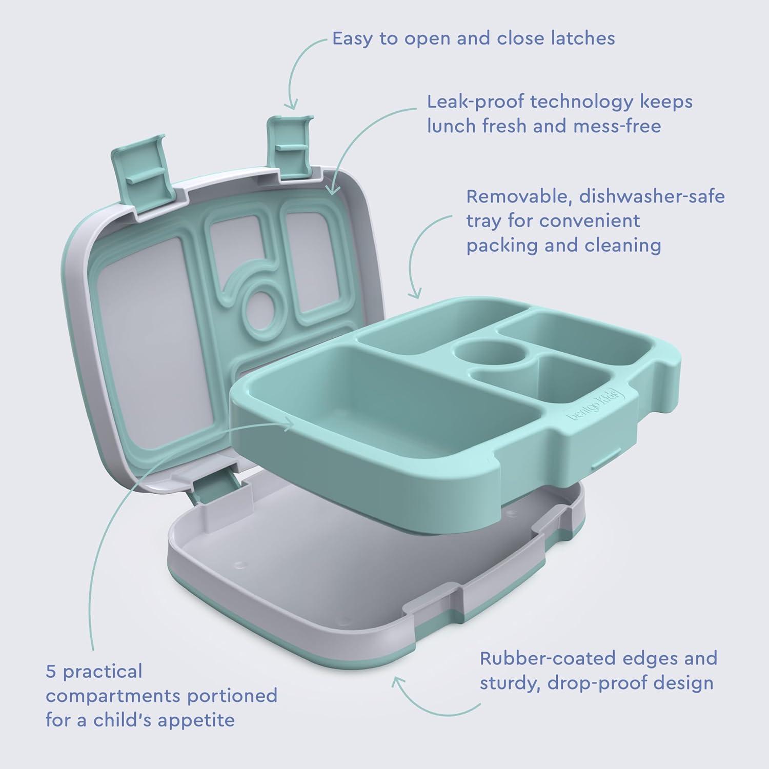 imageBentgo Kids 5Compartment LeakProof BentoStyle Lunch Box Whimsy amp Wonder Collection Ideal for Ages 37 DropProof amp Durable Dishwasher Safe amp PFAS amp BPAFree Materials Geo SpeckleSea Life