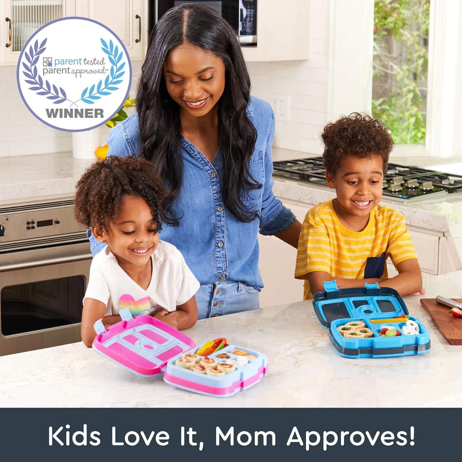 imageBentgo Kids 5Compartment LeakProof BentoStyle Lunch Box Whimsy amp Wonder Collection Ideal for Ages 37 DropProof amp Durable Dishwasher Safe amp PFAS amp BPAFree Materials Geo SpeckleDinosaur