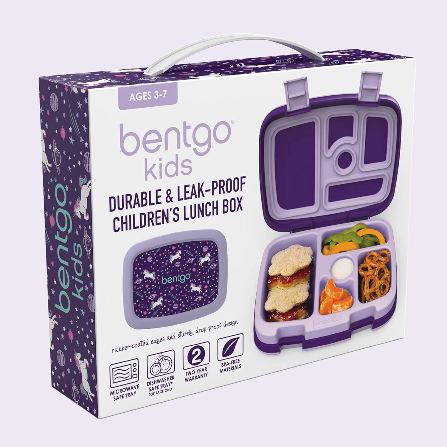 imageBentgo Kids 5Compartment LeakProof BentoStyle Lunch Box Whimsy amp Wonder Collection Ideal for Ages 37 DropProof amp Durable Dishwasher Safe amp PFAS amp BPAFree Materials Geo SpeckleUnicorn