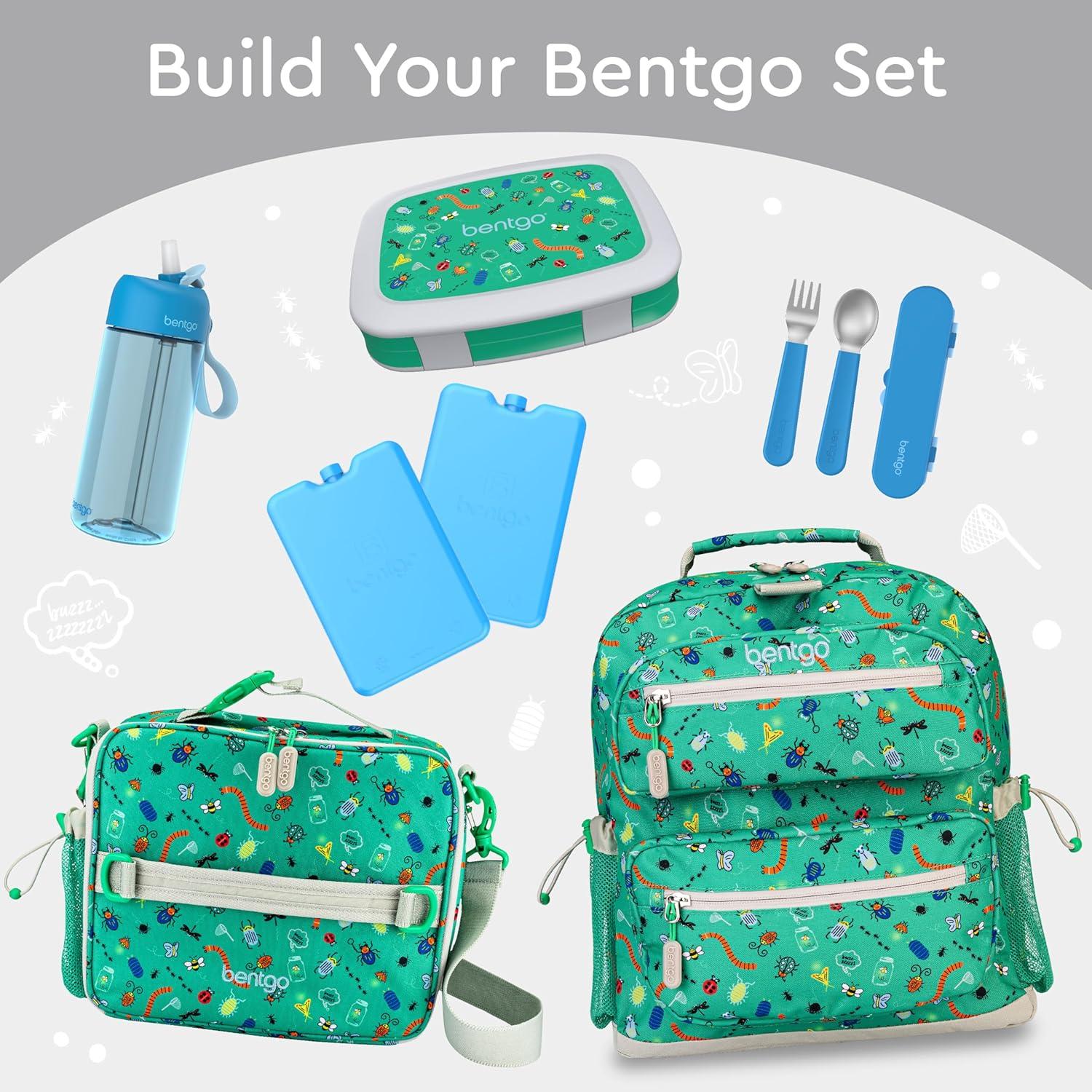 imageBentgo Kids 5Compartment LeakProof BentoStyle Lunch Box Whimsy amp Wonder Collection Ideal for Ages 37 DropProof amp Durable Dishwasher Safe amp PFAS amp BPAFree Materials Geo SpeckleBug Buddies