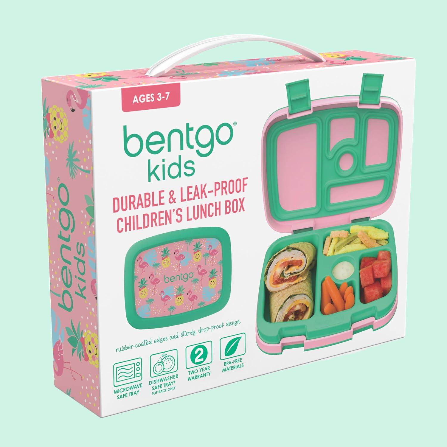 imageBentgo Kids 5Compartment LeakProof BentoStyle Lunch Box Whimsy amp Wonder Collection Ideal for Ages 37 DropProof amp Durable Dishwasher Safe amp PFAS amp BPAFree Materials Geo SpeckleTropical