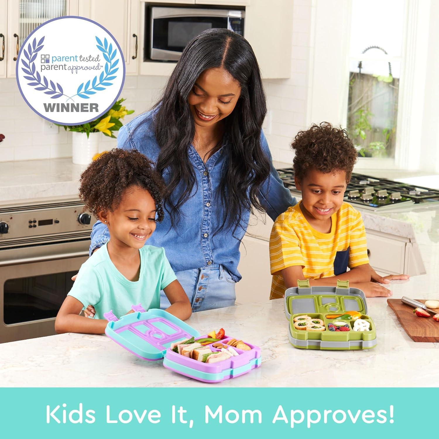imageBentgo Kids 5Compartment LeakProof BentoStyle Lunch Box Whimsy amp Wonder Collection Ideal for Ages 37 DropProof amp Durable Dishwasher Safe amp PFAS amp BPAFree Materials Geo SpeckleMermaid Scales