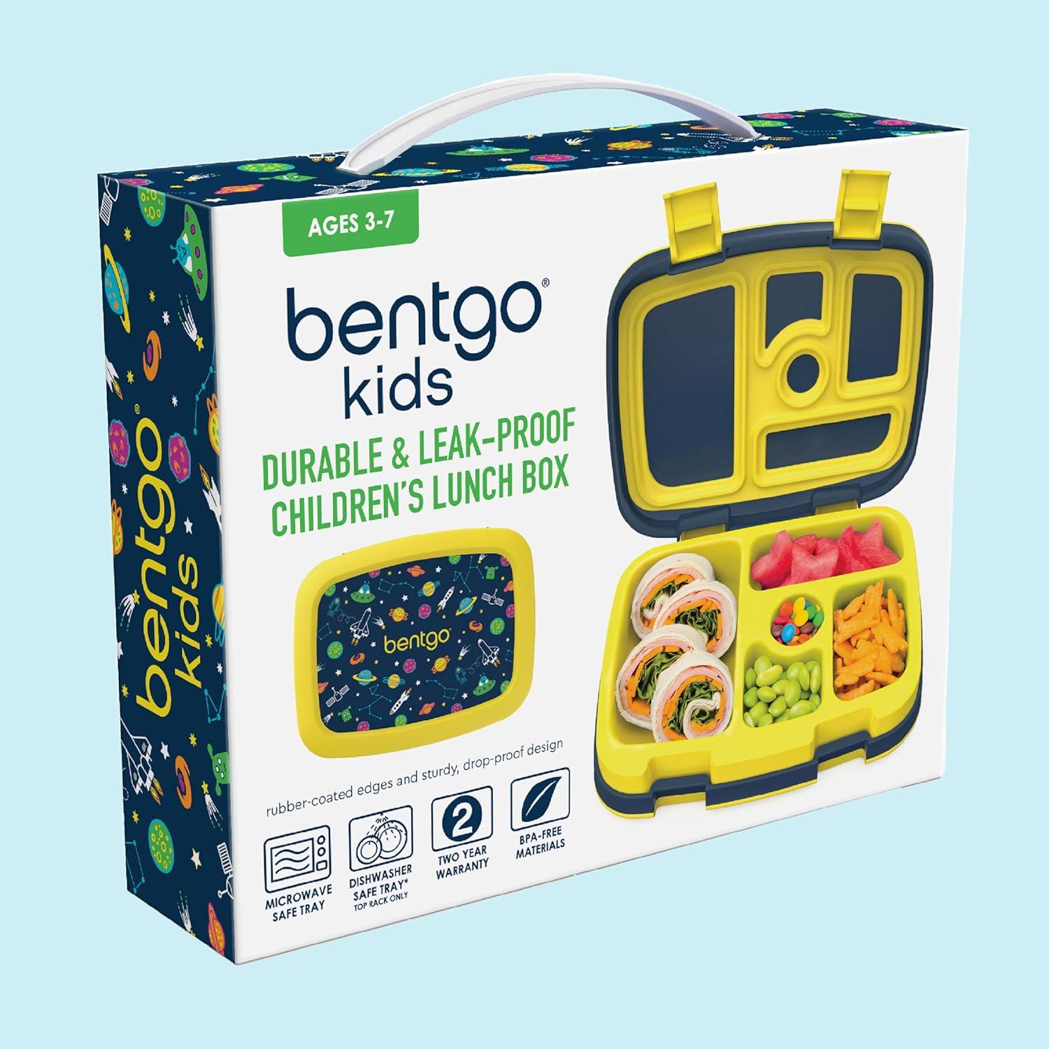 imageBentgo Kids 5Compartment LeakProof BentoStyle Lunch Box Whimsy amp Wonder Collection Ideal for Ages 37 DropProof amp Durable Dishwasher Safe amp PFAS amp BPAFree Materials Geo SpeckleSpace
