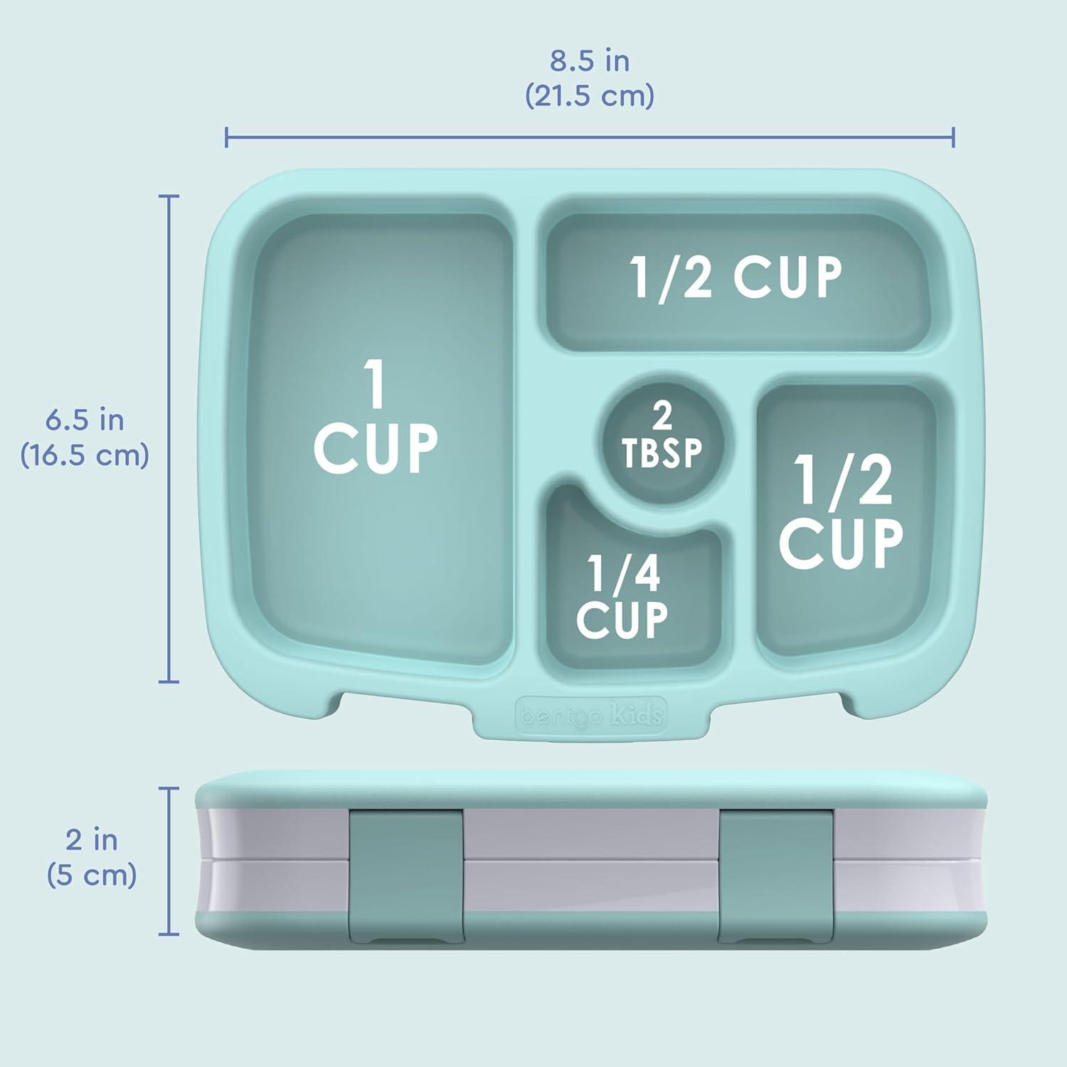 imageBentgo Kids 5Compartment LeakProof BentoStyle Lunch Box Whimsy amp Wonder Collection Ideal for Ages 37 DropProof amp Durable Dishwasher Safe amp PFAS amp BPAFree Materials Geo SpeckleSea Life