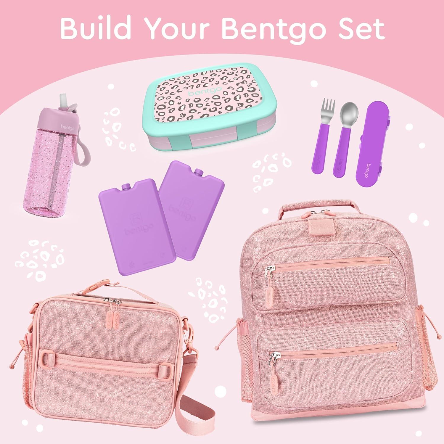 imageBentgo Kids 5Compartment LeakProof BentoStyle Lunch Box Whimsy amp Wonder Collection Ideal for Ages 37 DropProof amp Durable Dishwasher Safe amp PFAS amp BPAFree Materials Geo SpeckleLeopard