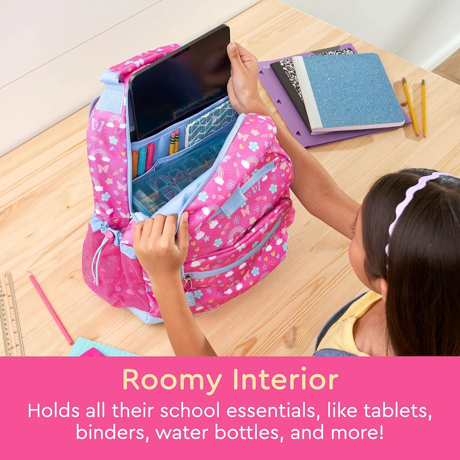 imageBentgo Kids Backpack Whimsy amp Wonder Collection Lightweight 14 for School Travel amp Daycare Ideal for Kids 4 Durable amp WaterResistant Roomy Interior Loop for Lunch Bag Spots amp DotsRainbows