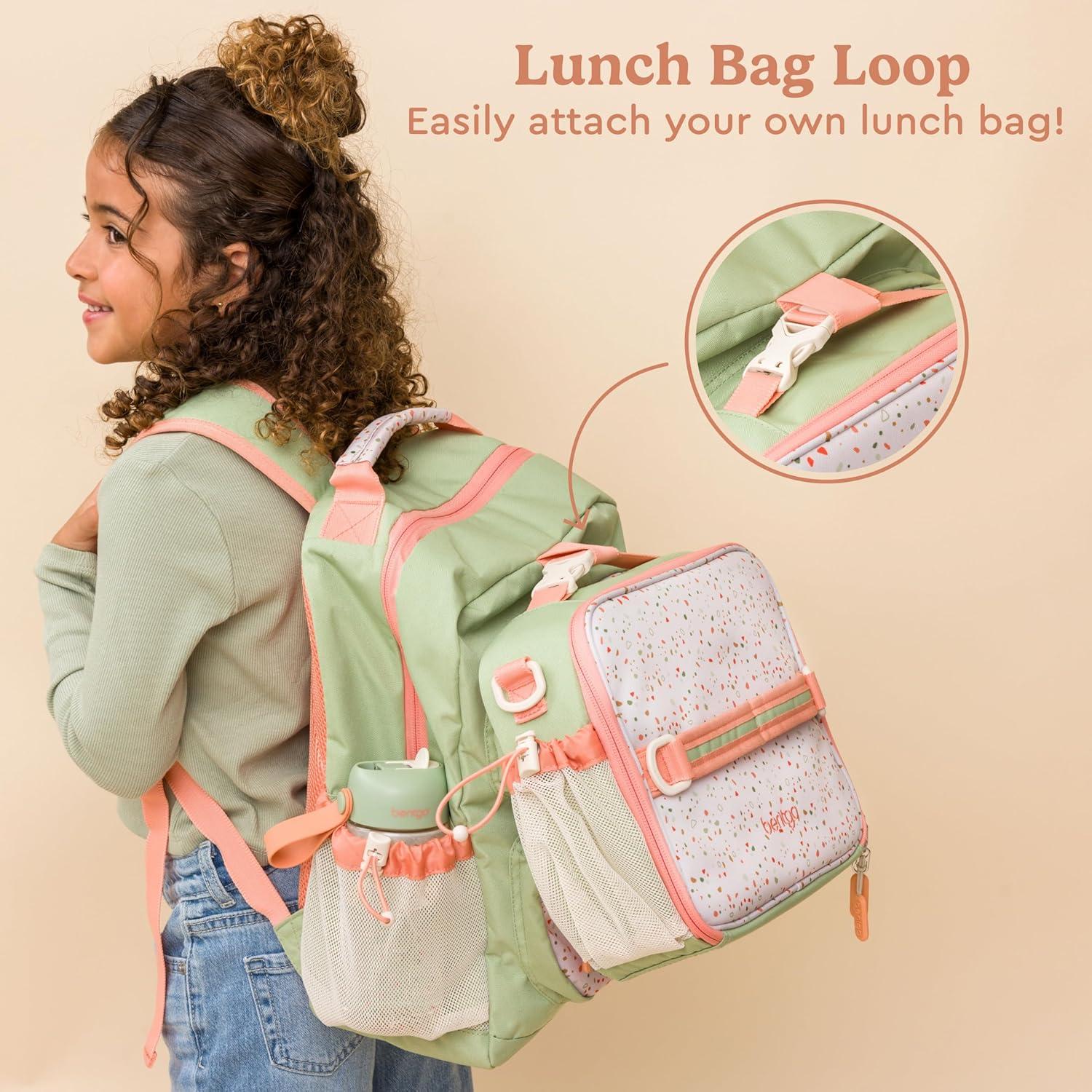 imageBentgo Kids Backpack Whimsy amp Wonder Collection Lightweight 14 for School Travel amp Daycare Ideal for Kids 4 Durable amp WaterResistant Roomy Interior Loop for Lunch Bag Spots amp DotsGeo Speckle