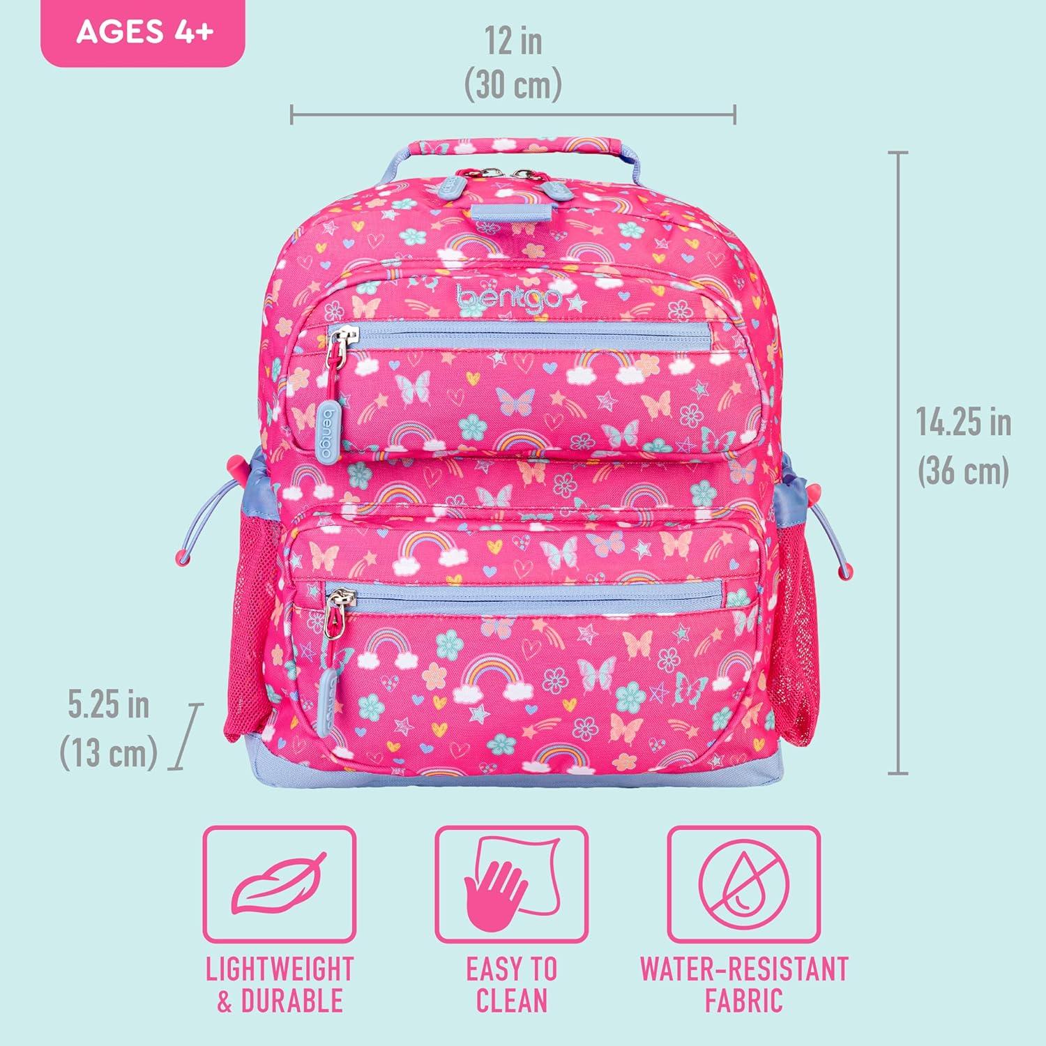 imageBentgo Kids Backpack Whimsy amp Wonder Collection Lightweight 14 for School Travel amp Daycare Ideal for Kids 4 Durable amp WaterResistant Roomy Interior Loop for Lunch Bag Spots amp DotsRainbows