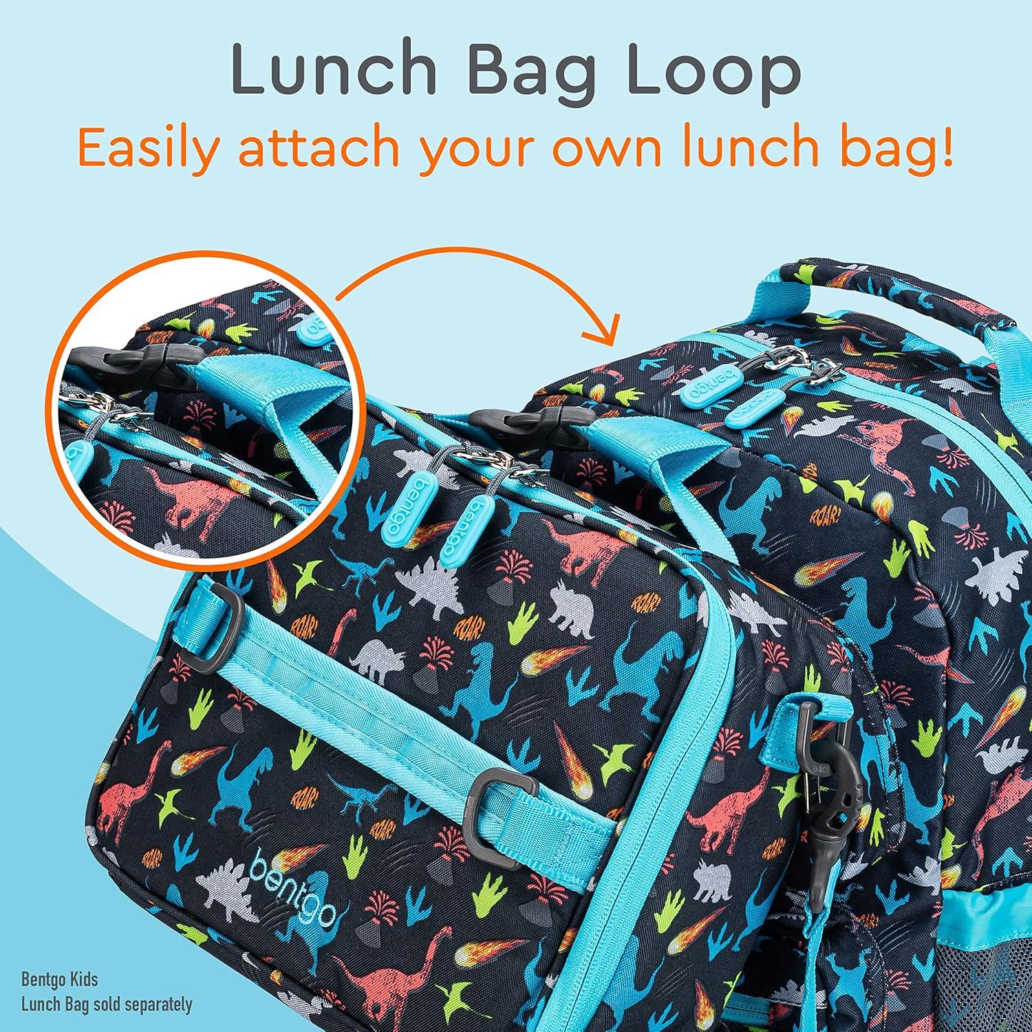 imageBentgo Kids Backpack Whimsy amp Wonder Collection Lightweight 14 for School Travel amp Daycare Ideal for Kids 4 Durable amp WaterResistant Roomy Interior Loop for Lunch Bag Spots amp DotsDinosaur