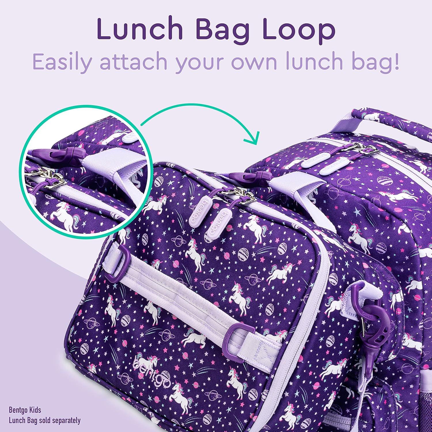 imageBentgo Kids Backpack Whimsy amp Wonder Collection Lightweight 14 for School Travel amp Daycare Ideal for Kids 4 Durable amp WaterResistant Roomy Interior Loop for Lunch Bag Spots amp DotsUnicorn