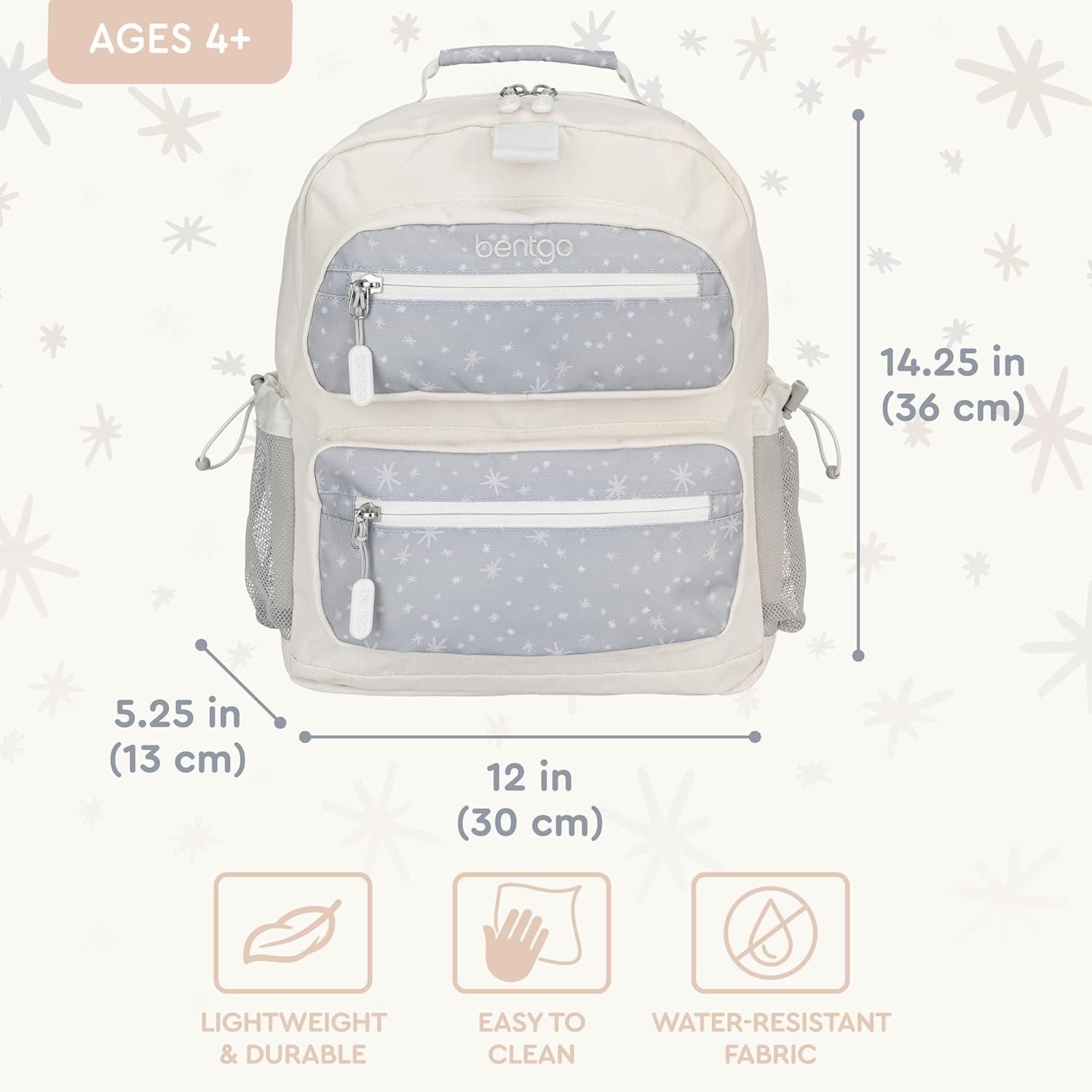 imageBentgo Kids Backpack Whimsy amp Wonder Collection Lightweight 14 for School Travel amp Daycare Ideal for Kids 4 Durable amp WaterResistant Roomy Interior Loop for Lunch Bag Spots amp DotsStarry Sprinkle