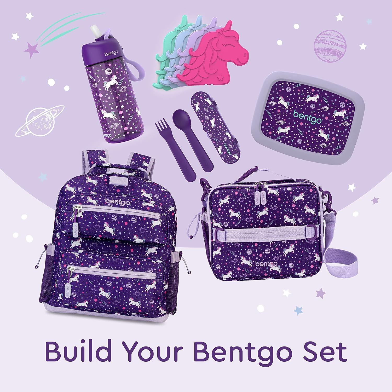 imageBentgo Kids Backpack Whimsy amp Wonder Collection Lightweight 14 for School Travel amp Daycare Ideal for Kids 4 Durable amp WaterResistant Roomy Interior Loop for Lunch Bag Spots amp DotsUnicorn