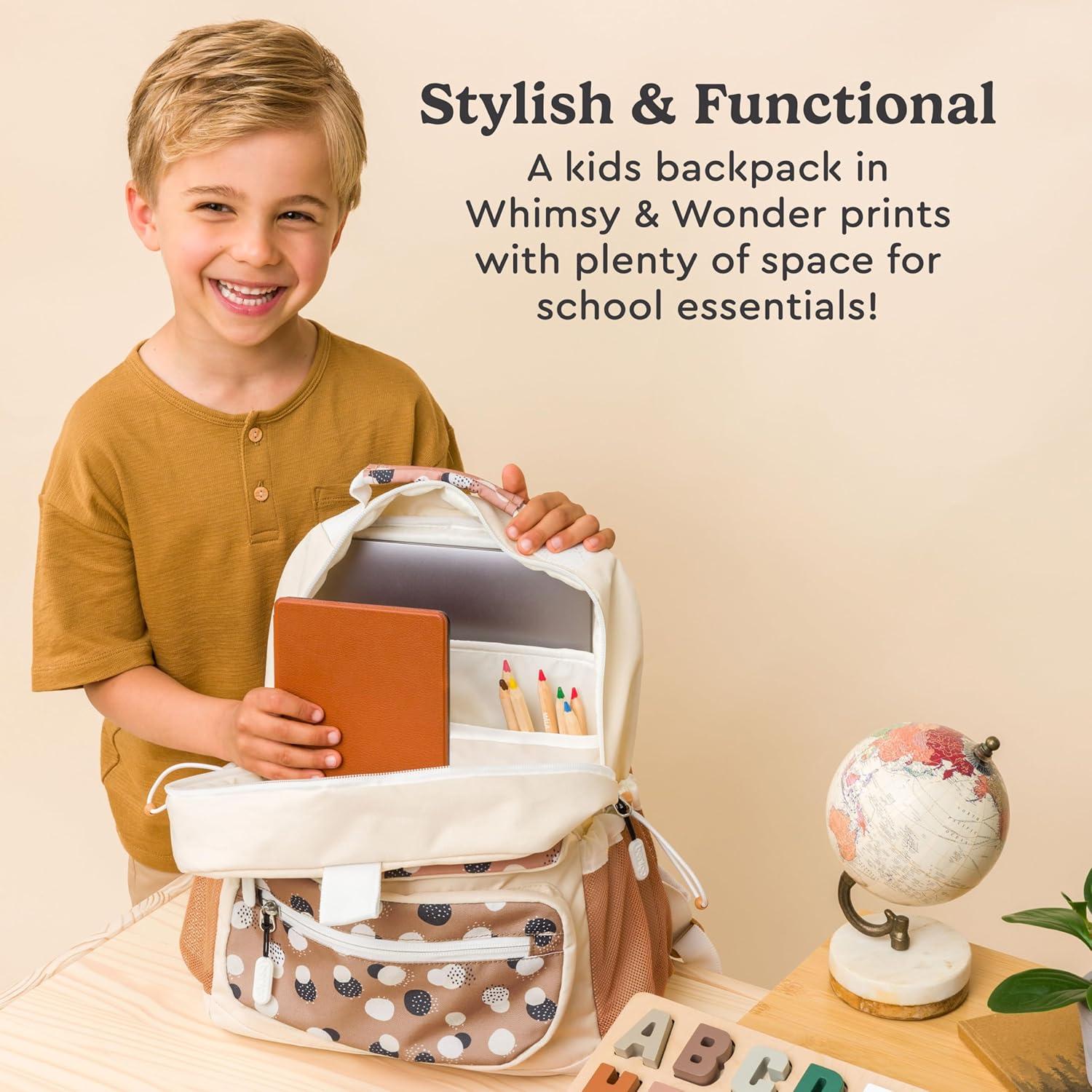 imageBentgo Kids Backpack Whimsy amp Wonder Collection Lightweight 14 for School Travel amp Daycare Ideal for Kids 4 Durable amp WaterResistant Roomy Interior Loop for Lunch Bag Spots amp DotsSpots Dots