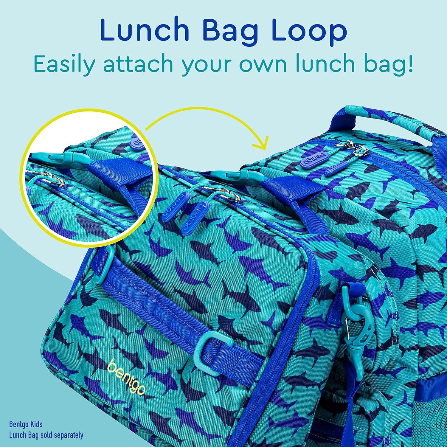 imageBentgo Kids Backpack Whimsy amp Wonder Collection Lightweight 14 for School Travel amp Daycare Ideal for Kids 4 Durable amp WaterResistant Roomy Interior Loop for Lunch Bag Spots amp DotsShark