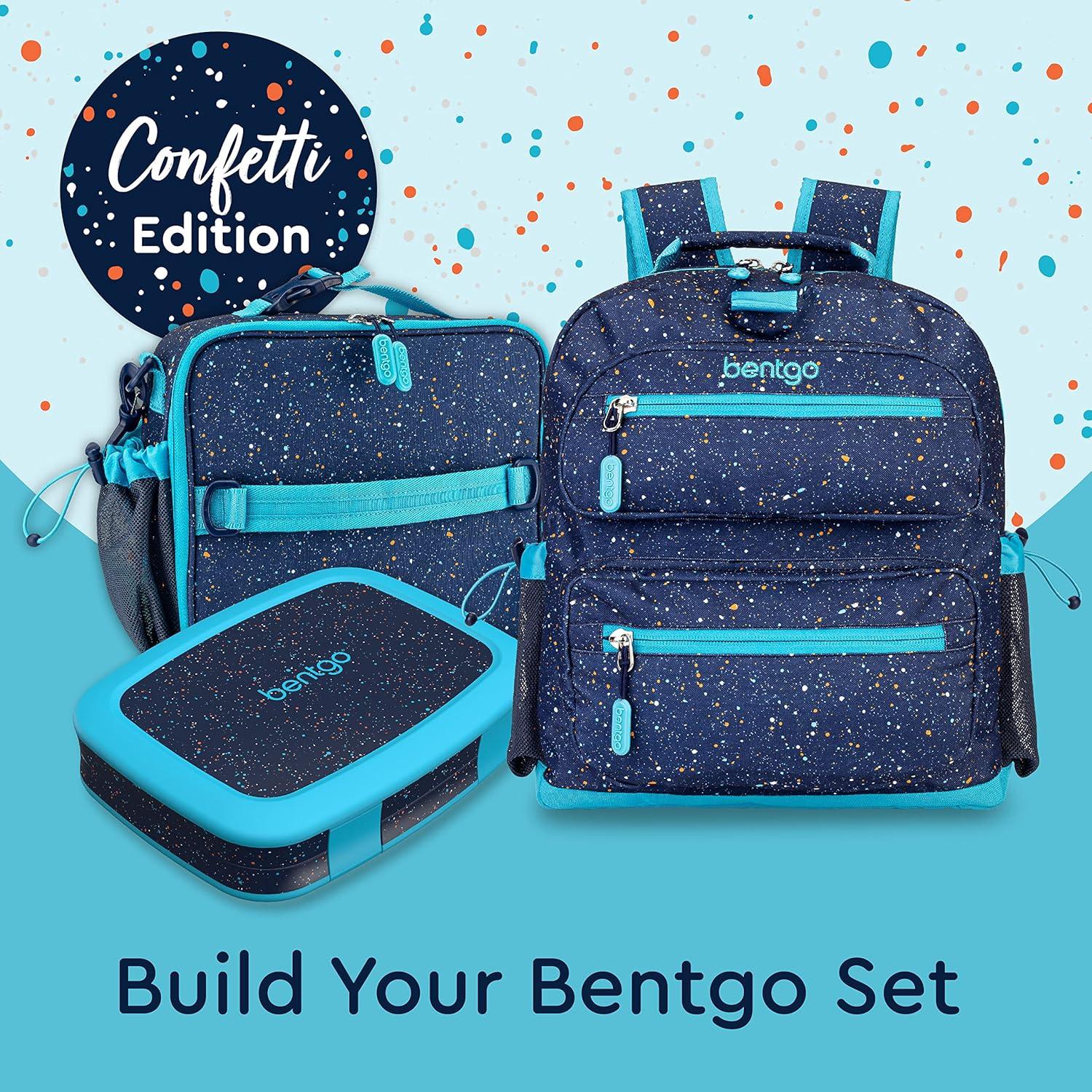 imageBentgo Kids Backpack Whimsy amp Wonder Collection Lightweight 14 for School Travel amp Daycare Ideal for Kids 4 Durable amp WaterResistant Roomy Interior Loop for Lunch Bag Spots amp DotsConfetti Edition Abyss Blue