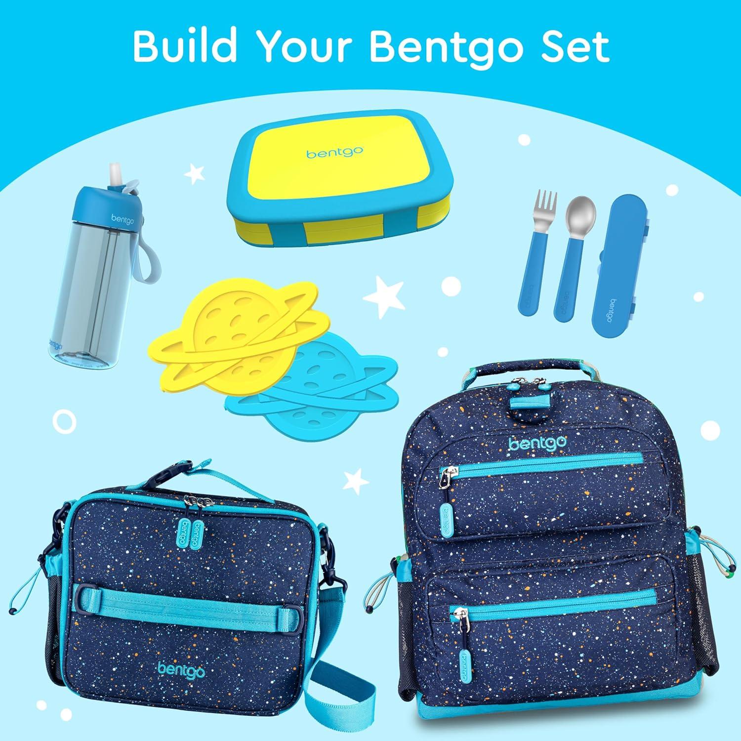 imageBentgo Kids BentoStyle 5Compartment LeakProof Lunch Box Ideal Portion Sizes for Ages 3 to 7 Durable DropProof Dishwasher Safe PFAS amp BPAFree amp Made with FoodSafe Materials Citrus YellowCitrus Yellow