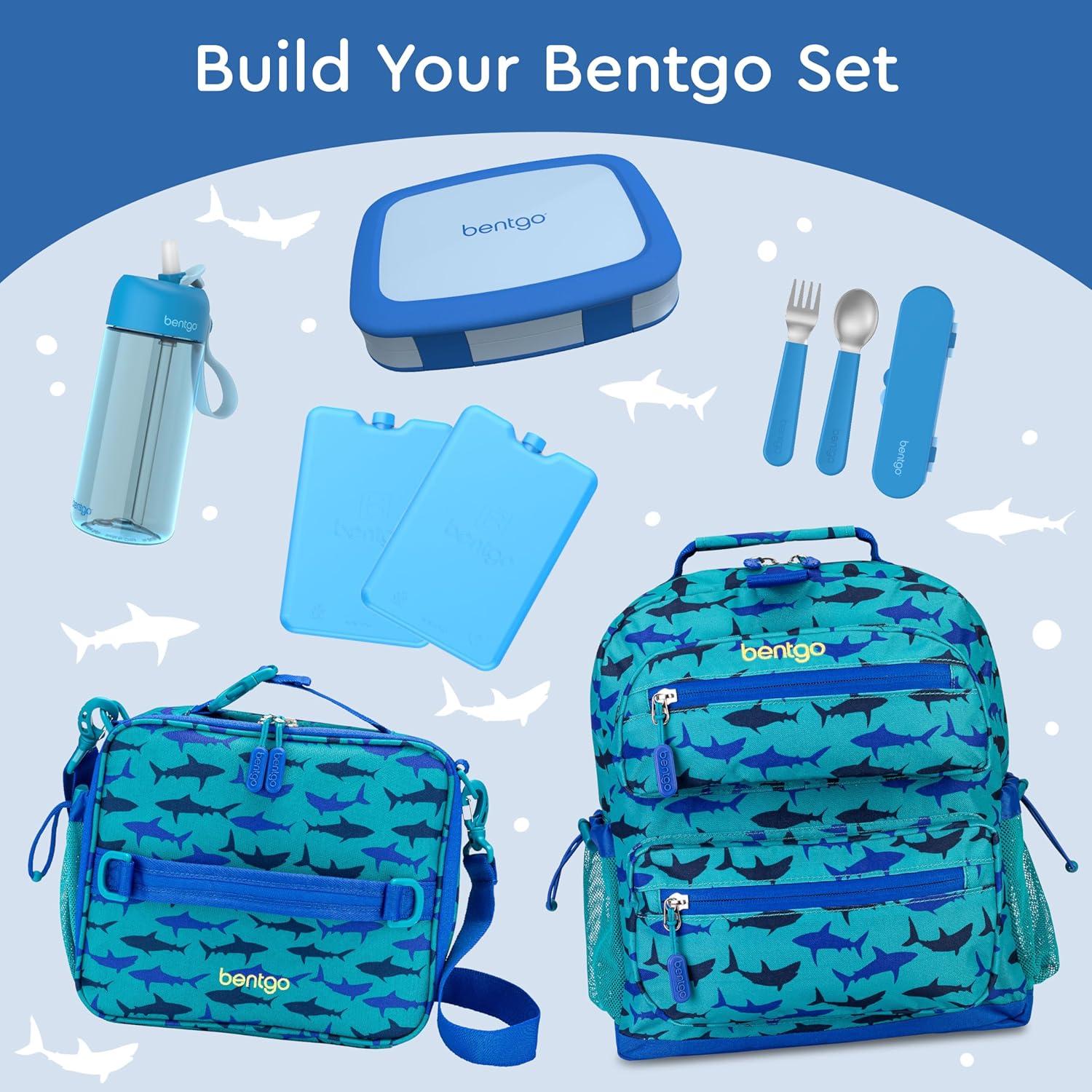 imageBentgo Kids BentoStyle 5Compartment LeakProof Lunch Box Ideal Portion Sizes for Ages 3 to 7 Durable DropProof Dishwasher Safe PFAS amp BPAFree amp Made with FoodSafe Materials Citrus YellowBlue