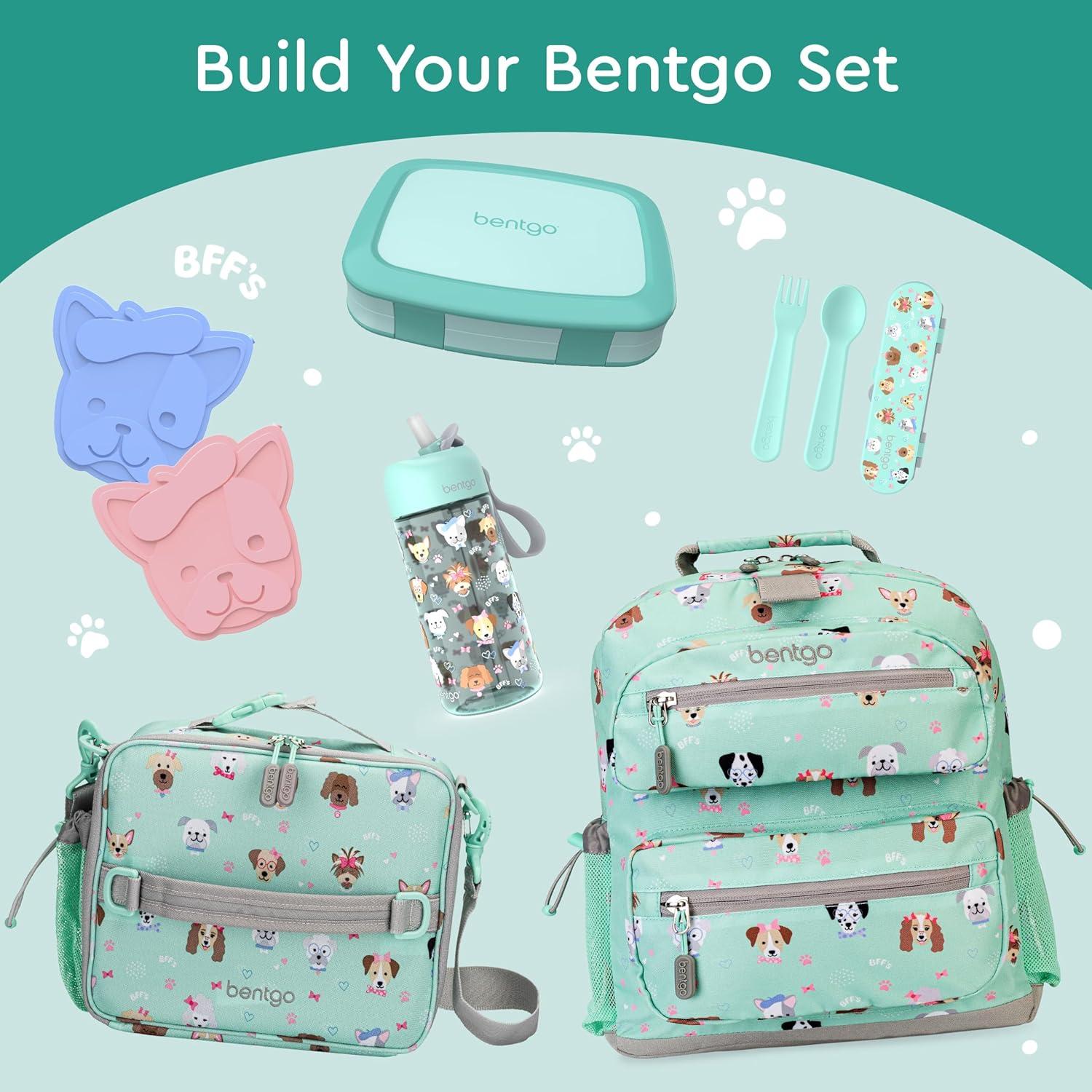 imageBentgo Kids BentoStyle 5Compartment LeakProof Lunch Box Ideal Portion Sizes for Ages 3 to 7 Durable DropProof Dishwasher Safe PFAS amp BPAFree amp Made with FoodSafe Materials Citrus YellowSeafoam
