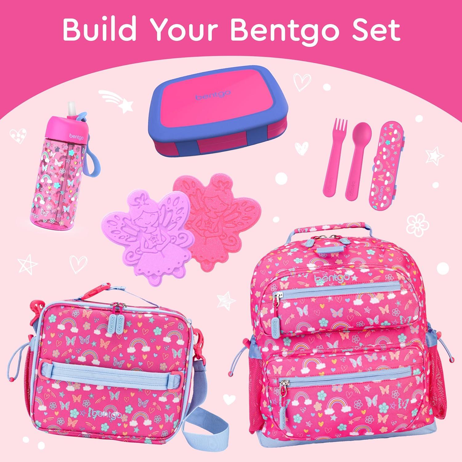 imageBentgo Kids BentoStyle 5Compartment LeakProof Lunch Box Ideal Portion Sizes for Ages 3 to 7 Durable DropProof Dishwasher Safe PFAS amp BPAFree amp Made with FoodSafe Materials Citrus YellowFuchsia