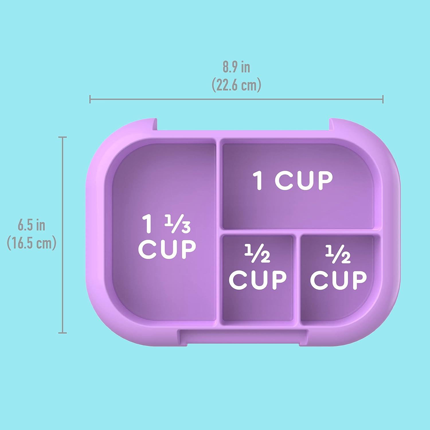 imageBentgo Kids Chill Tray with Transparent Cover Reusable BPAFree 4Compartment Meal Prep Container with BuiltIn Portion Control for Healthy OntheGo Lunches Confetti Edition Vivid OrchidVivid Orchid Speckle