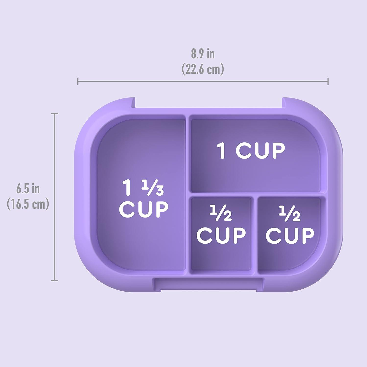 imageBentgo Kids Chill Tray with Transparent Cover Reusable BPAFree 4Compartment Meal Prep Container with BuiltIn Portion Control for Healthy OntheGo Lunches Confetti Edition Vivid OrchidPurple