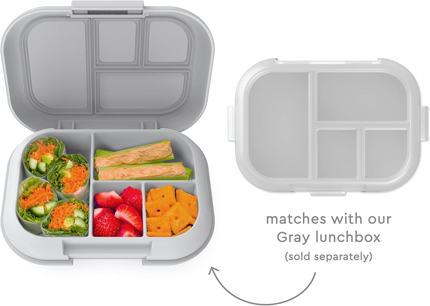 imageBentgo Kids Chill Tray with Transparent Cover Reusable BPAFree 4Compartment Meal Prep Container with BuiltIn Portion Control for Healthy OntheGo Lunches Confetti Edition Vivid OrchidGray
