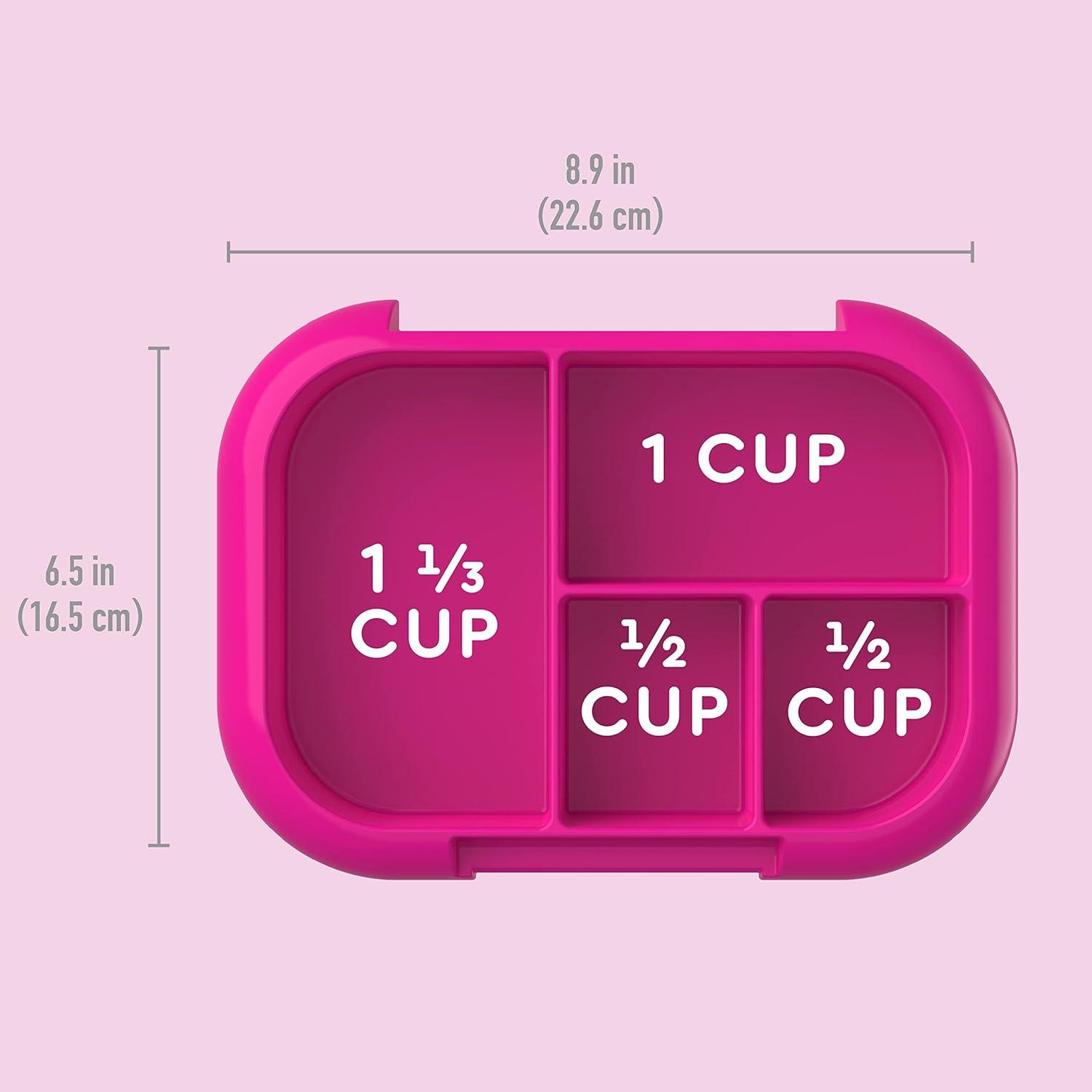 imageBentgo Kids Chill Tray with Transparent Cover Reusable BPAFree 4Compartment Meal Prep Container with BuiltIn Portion Control for Healthy OntheGo Lunches Confetti Edition Vivid OrchidFuchsiaTeal