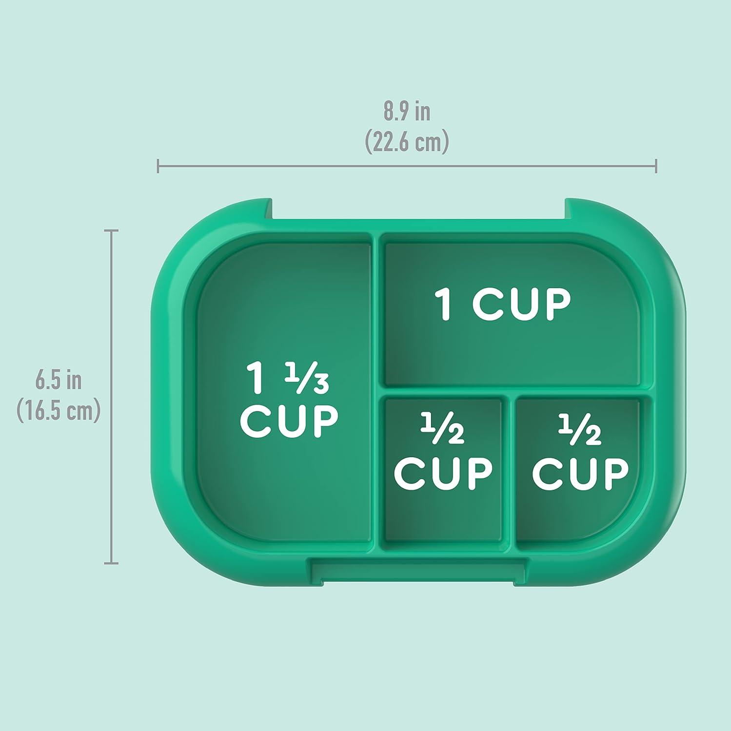 imageBentgo Kids Chill Tray with Transparent Cover Reusable BPAFree 4Compartment Meal Prep Container with BuiltIn Portion Control for Healthy OntheGo Lunches Confetti Edition Vivid OrchidGreenNavy