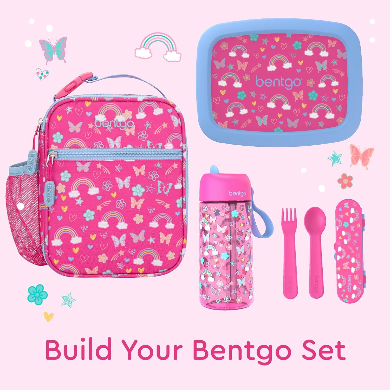 imageBentgo Kids Insulated Lunch Tote WaterResistant Reusable Lightweight amp Durable Lunch Bag with Water Bottle Holder amp Mesh Pocket Fits Lunch Box amp Water Bottle Ideal for Ages 3 PuppyRainbow