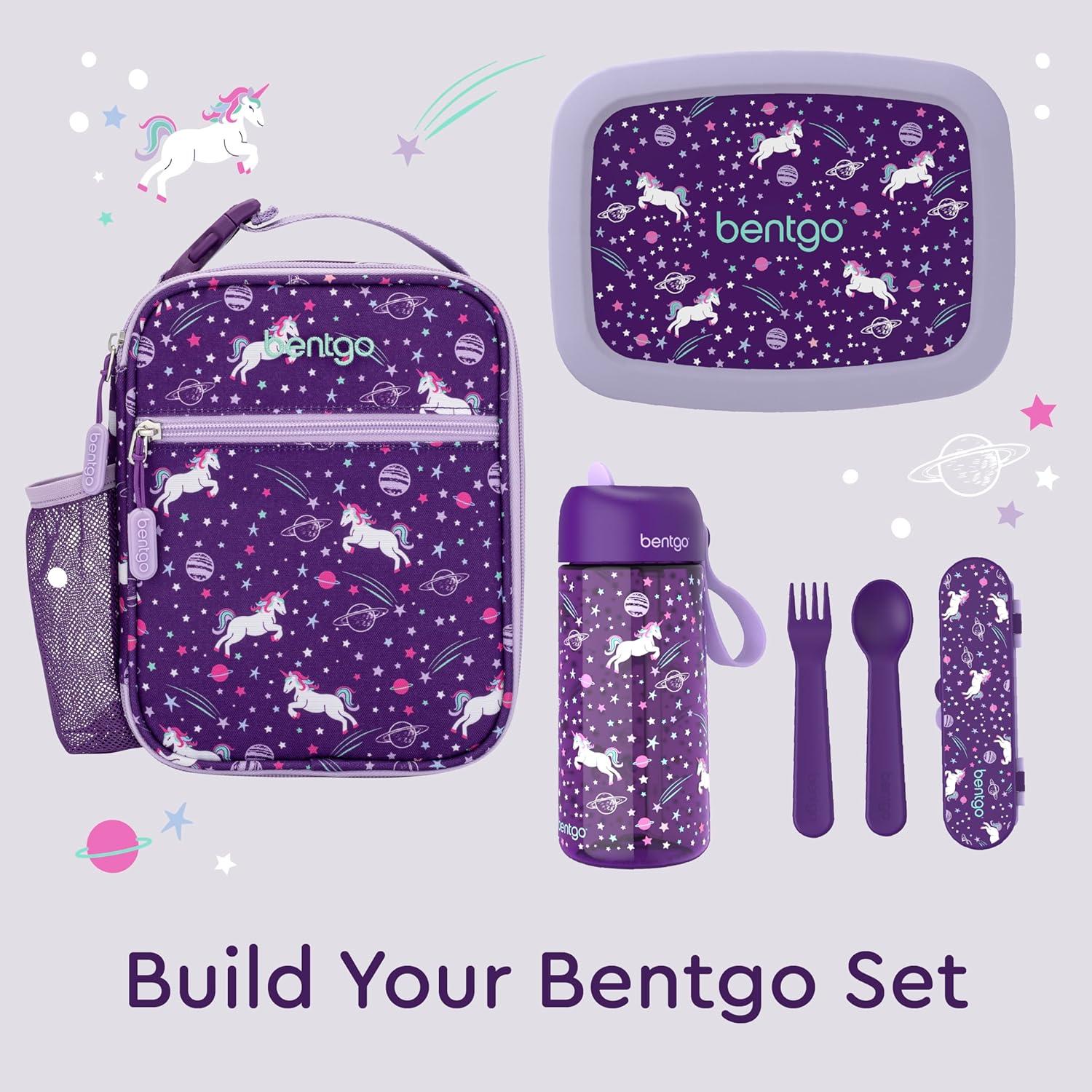 imageBentgo Kids Insulated Lunch Tote WaterResistant Reusable Lightweight amp Durable Lunch Bag with Water Bottle Holder amp Mesh Pocket Fits Lunch Box amp Water Bottle Ideal for Ages 3 PuppyUnicorn