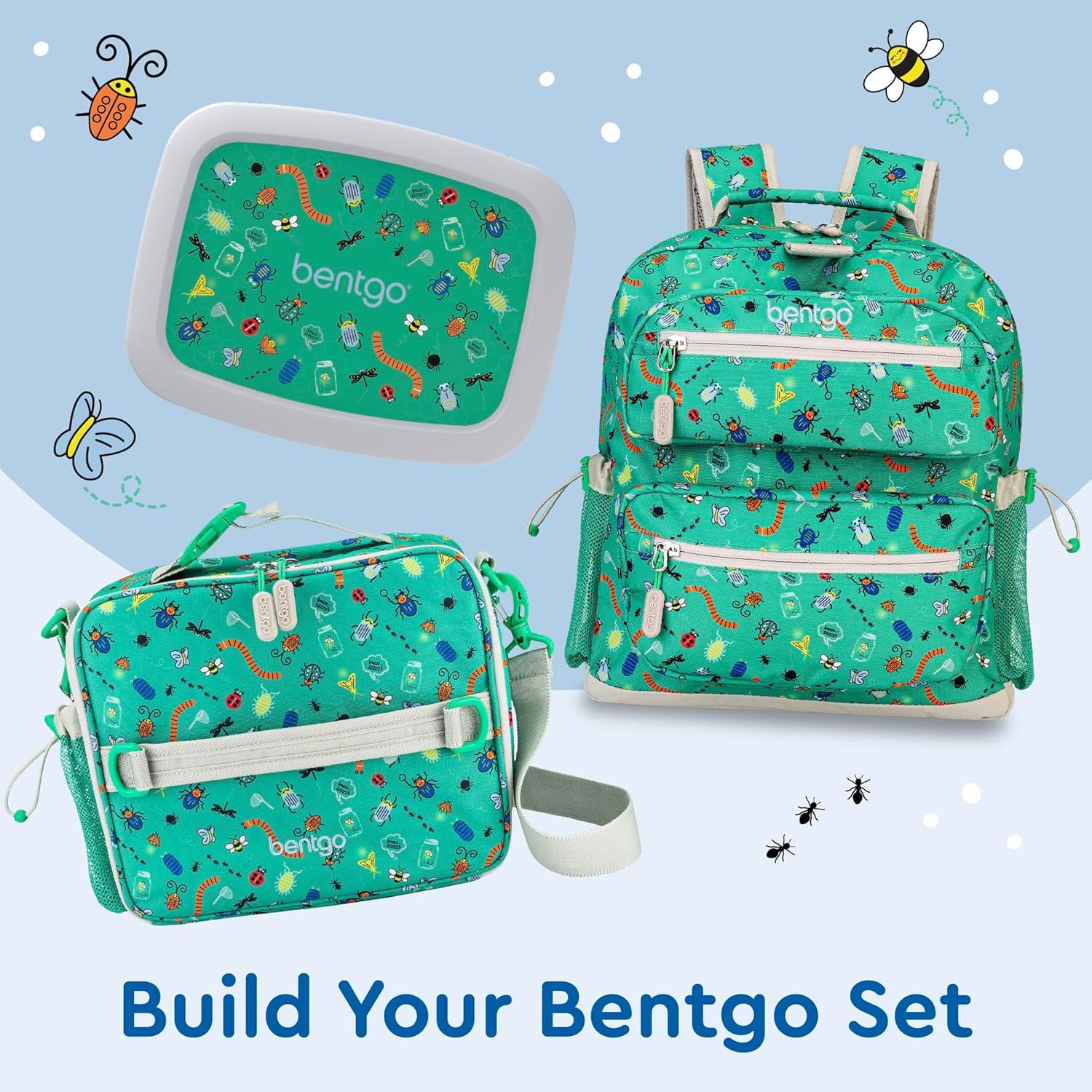 imageBentgo Kids Lunch Bag Whimsy amp Wonder Collection Durable DoubleInsulated Lunch Bag for Kids 3 Holds Lunch BoxWater BottleSnacks WaterResistant Fabric amp Zip Pockets Starry SprinkleBug Buddies