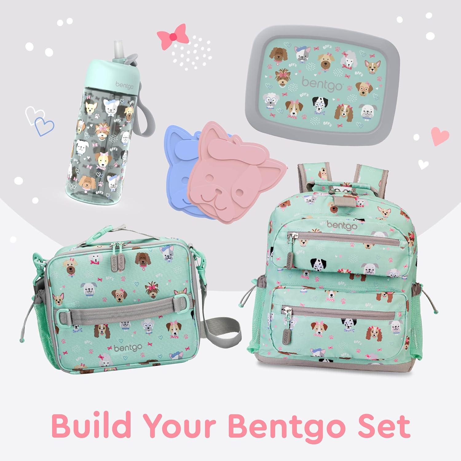 imageBentgo Kids Lunch Bag Whimsy amp Wonder Collection Durable DoubleInsulated Lunch Bag for Kids 3 Holds Lunch BoxWater BottleSnacks WaterResistant Fabric amp Zip Pockets Starry SprinklePuppy Love