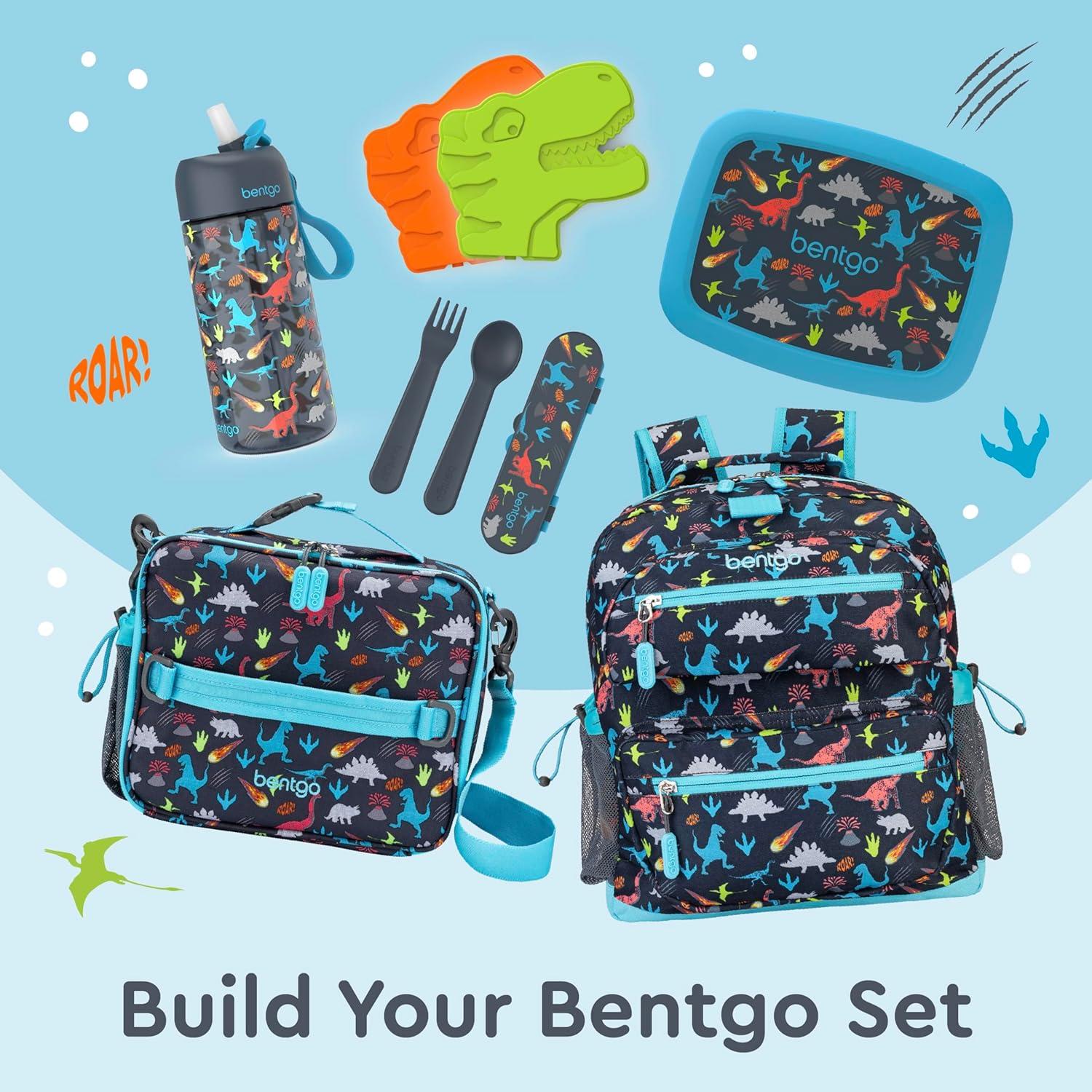 imageBentgo Kids Lunch Bag Whimsy amp Wonder Collection Durable DoubleInsulated Lunch Bag for Kids 3 Holds Lunch BoxWater BottleSnacks WaterResistant Fabric amp Zip Pockets Starry SprinkleDinosaur