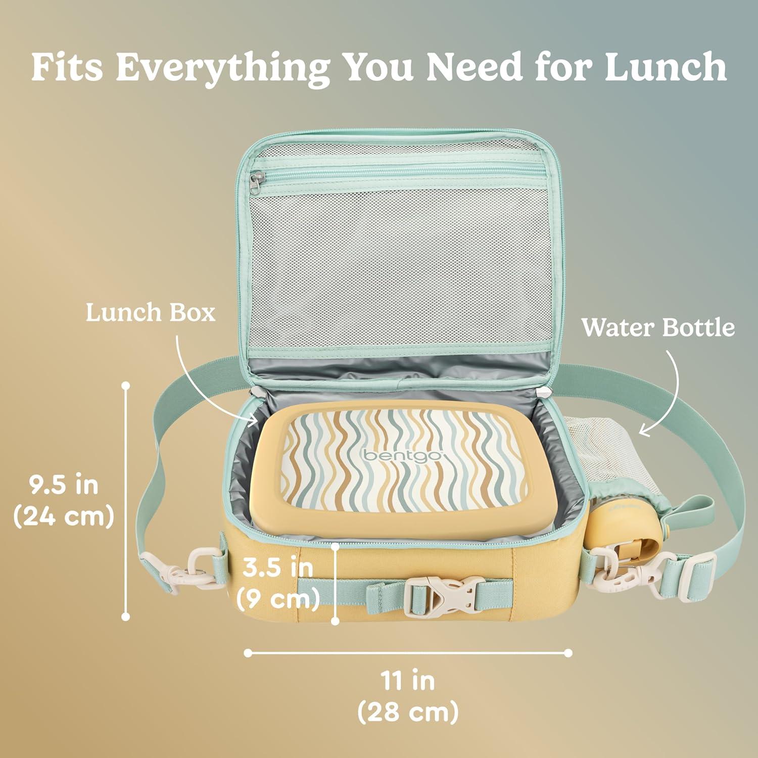 imageBentgo Kids Lunch Bag Whimsy amp Wonder Collection Durable DoubleInsulated Lunch Bag for Kids 3 Holds Lunch BoxWater BottleSnacks WaterResistant Fabric amp Zip Pockets Starry SprinkleWavy