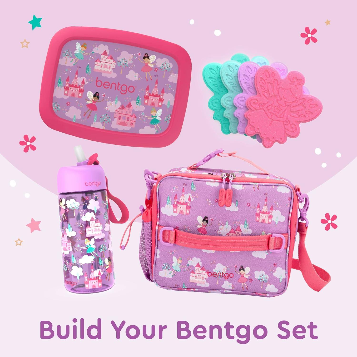 imageBentgo Kids Lunch Bag Whimsy amp Wonder Collection Durable DoubleInsulated Lunch Bag for Kids 3 Holds Lunch BoxWater BottleSnacks WaterResistant Fabric amp Zip Pockets Starry SprinkleFairies