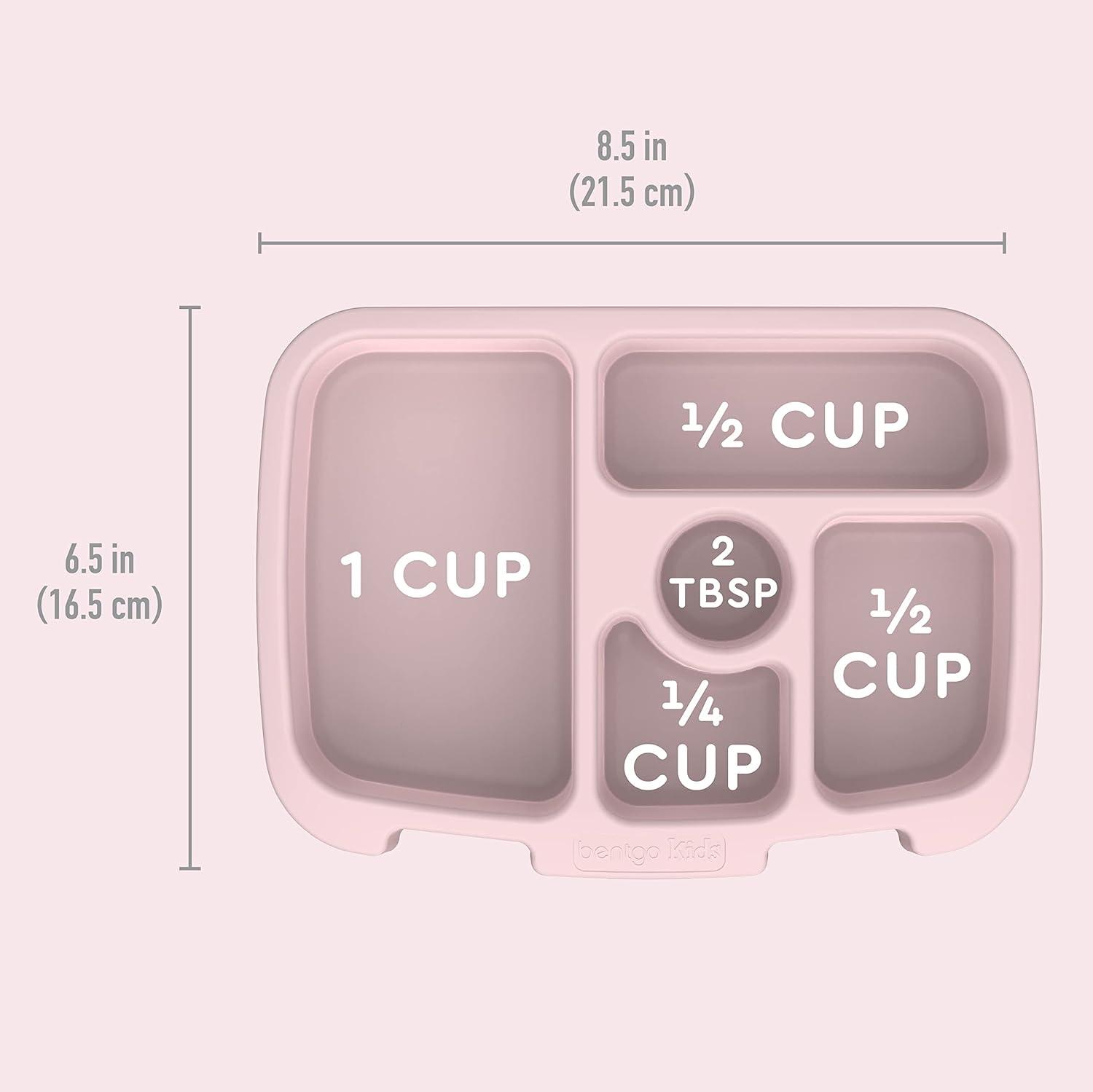 imageBentgo Kids Tray with Transparent Cover Reusable BPAFree 5Compartment Meal Prep Container with BuiltIn Portion Control for Healthy Meals At Home amp On the Go Confetti Edition Abyss BlueGlitter Edition Petal Pink