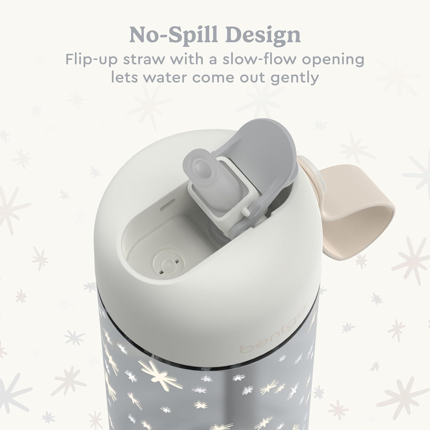 imageBentgo Kids Water Bottle LeakProof Durable Tritan BPAFree 15 oz Cup for KidsToddlers Ages 3 Bite amp Sip Spout Carrying Handle amp Dishwasher Safe for School Sports Daycare amp Camp TrucksStarry Sprinkle