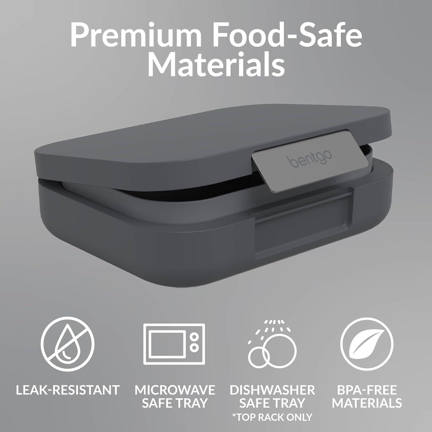imageBentgo Modern Adult amp Teen Bento Lunch Box 34 Compartments LeakResistant 55 Cup Capacity44 fl oz Improved Locking Clips Reusable BPAFree DishwasherMicrowave Safe Tray Mint GreenDark Gray