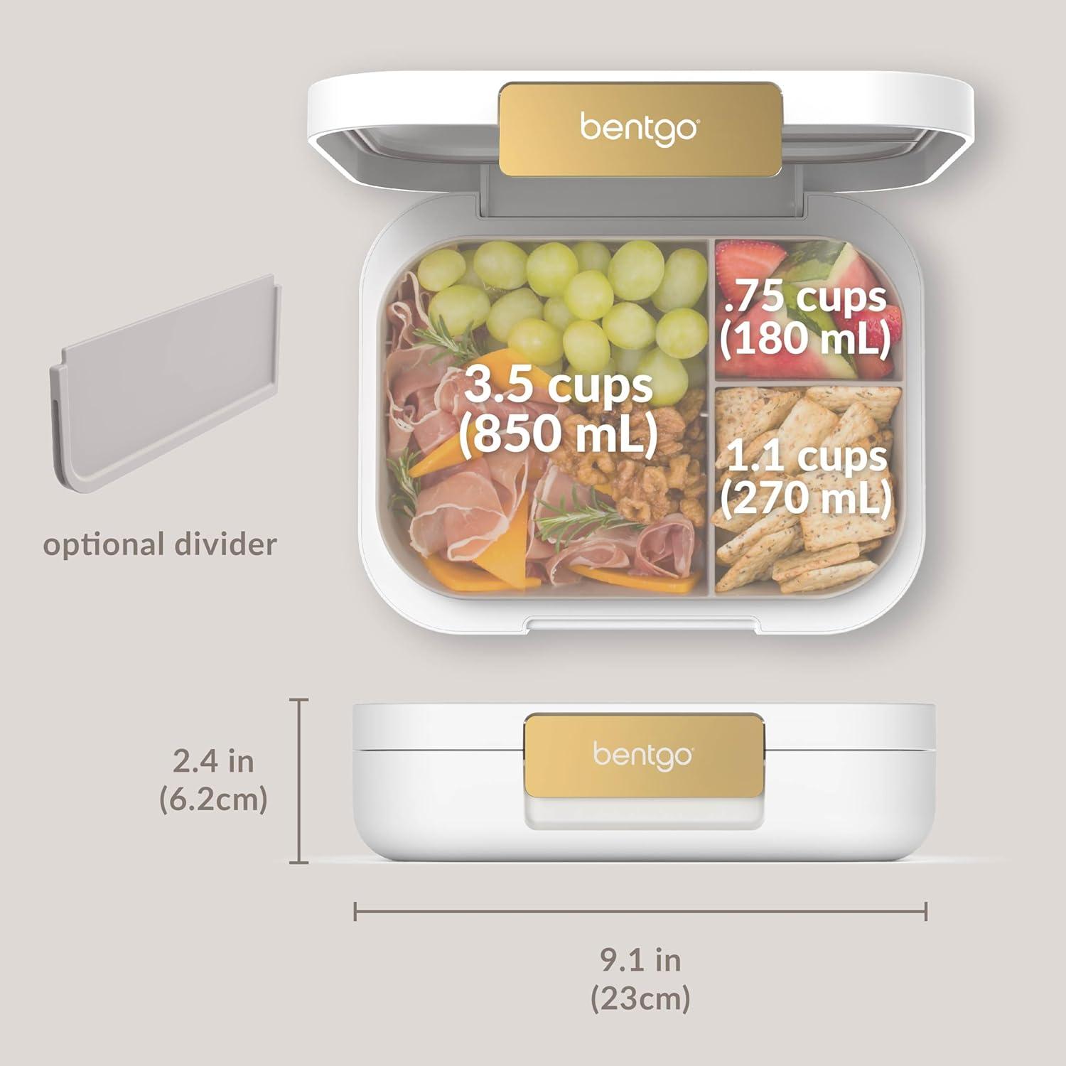 imageBentgo Modern Adult amp Teen Bento Lunch Box 34 Compartments LeakResistant 55 Cup Capacity44 fl oz Improved Locking Clips Reusable BPAFree DishwasherMicrowave Safe Tray Mint GreenWhite