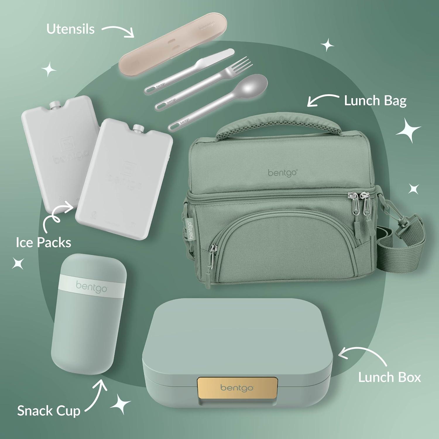 imageBentgo Modern Adult amp Teen Bento Lunch Box 34 Compartments LeakResistant 55 Cup Capacity44 fl oz Improved Locking Clips Reusable BPAFree DishwasherMicrowave Safe Tray Mint GreenMint Green